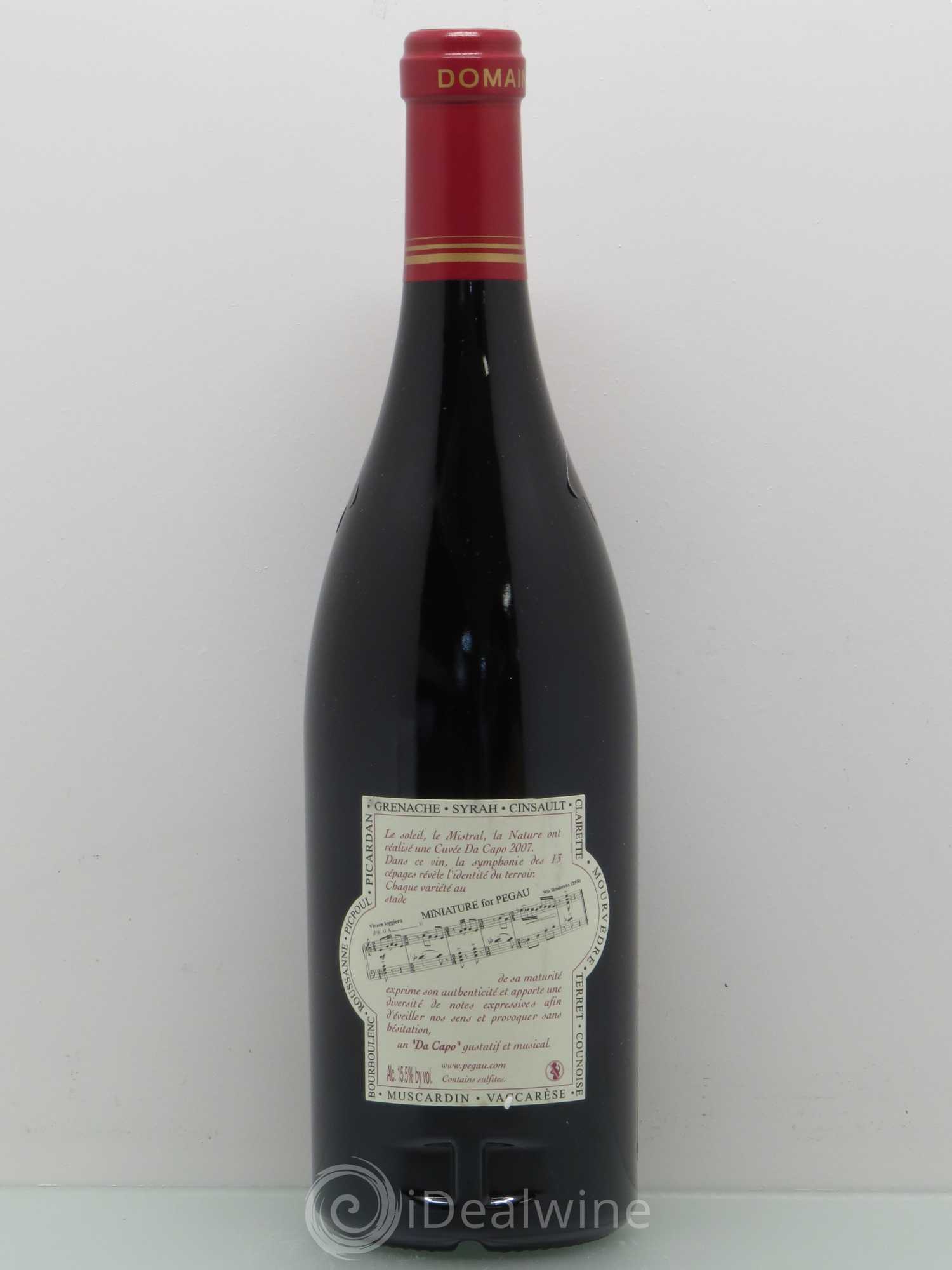 Châteauneuf-du-Pape Domaine du Pégau Cuvée Da Capo Paul et Laurence Féraud 2007 - Lot de 1 bouteille - 1