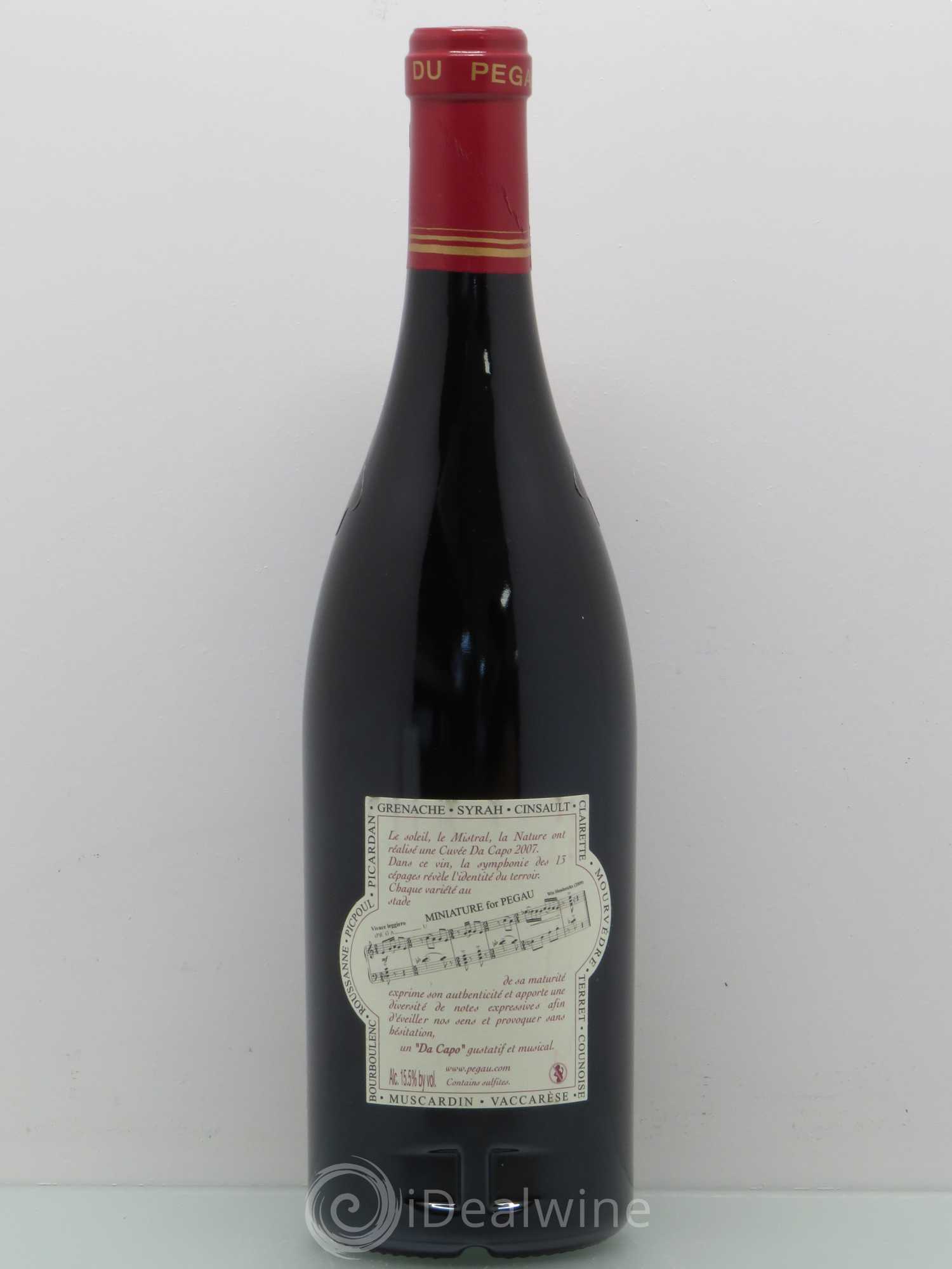 Châteauneuf-du-Pape Domaine du Pégau Cuvée Da Capo Paul et Laurence Féraud 2007 - Lot de 1 bouteille - 1