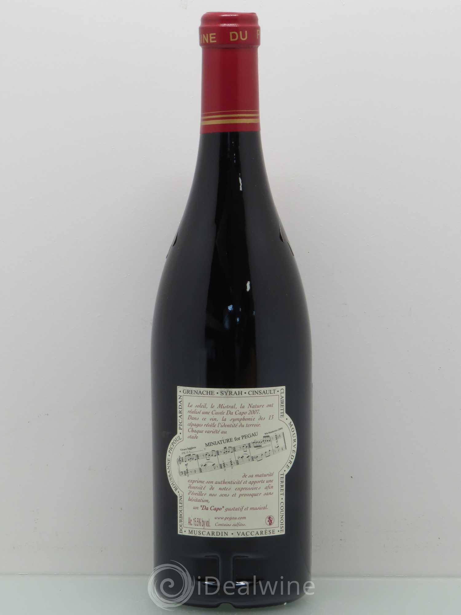 Châteauneuf-du-Pape Domaine du Pégau Cuvée Da Capo Paul et Laurence Féraud 2007 - Lot de 1 bouteille - 1