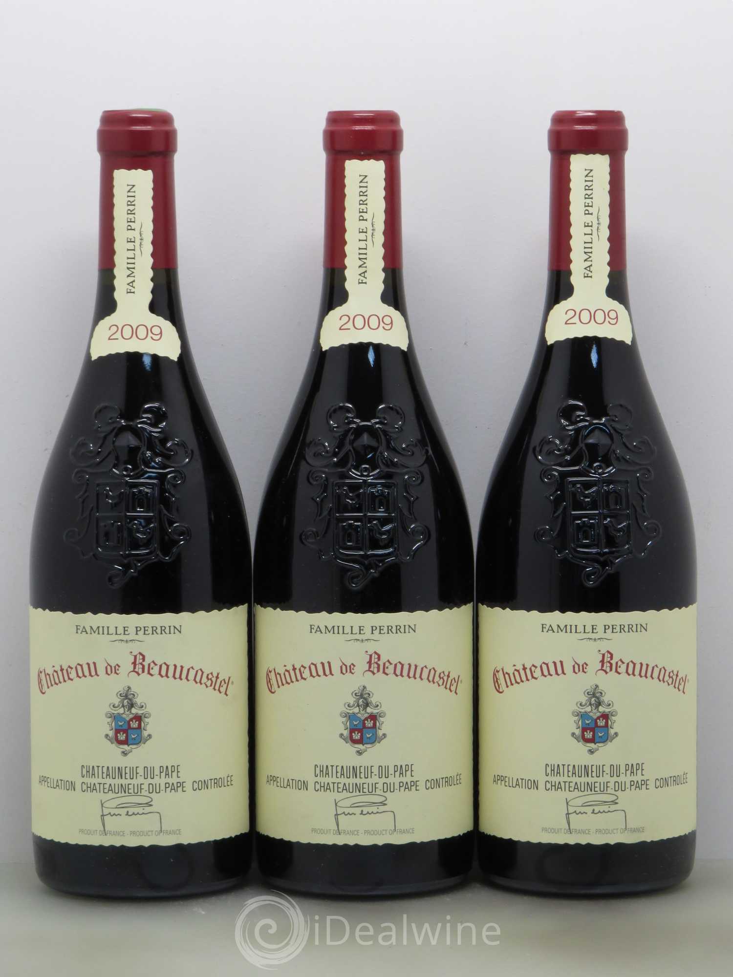 Châteauneuf-du-Pape Château de Beaucastel Famille Perrin 2009 - Lot de 3 bouteilles - 0