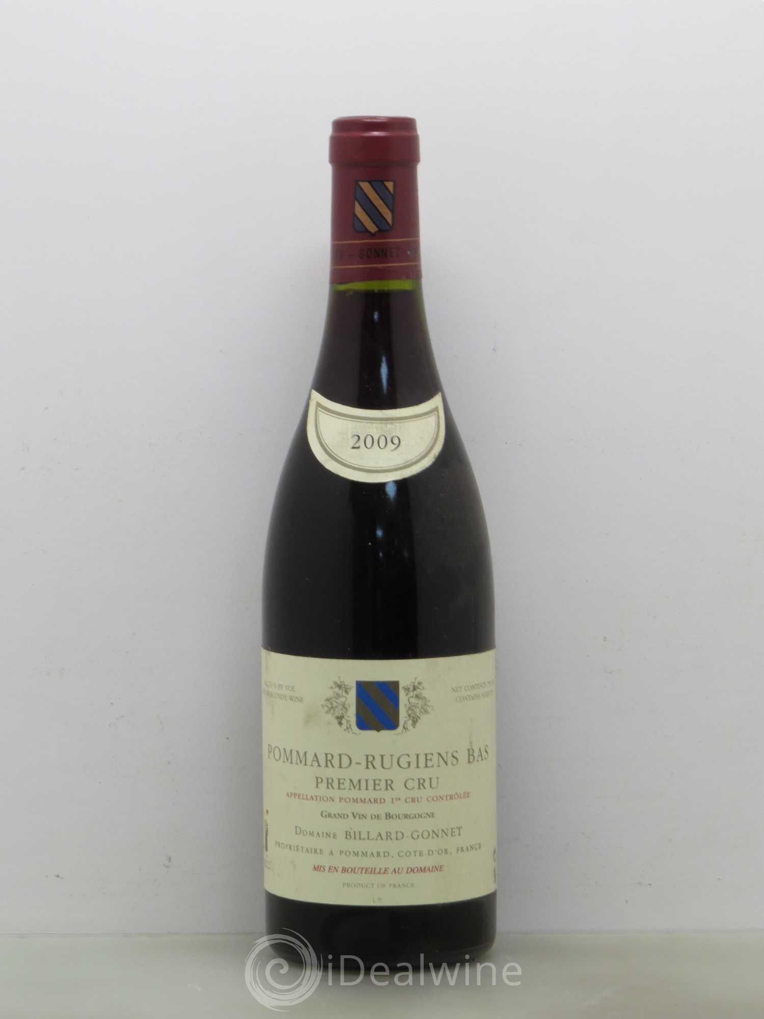 Pommard 1er Cru Rugiens Bas Domaine Billard Gonnet 2009 - Lot de 1 bouteille - 0