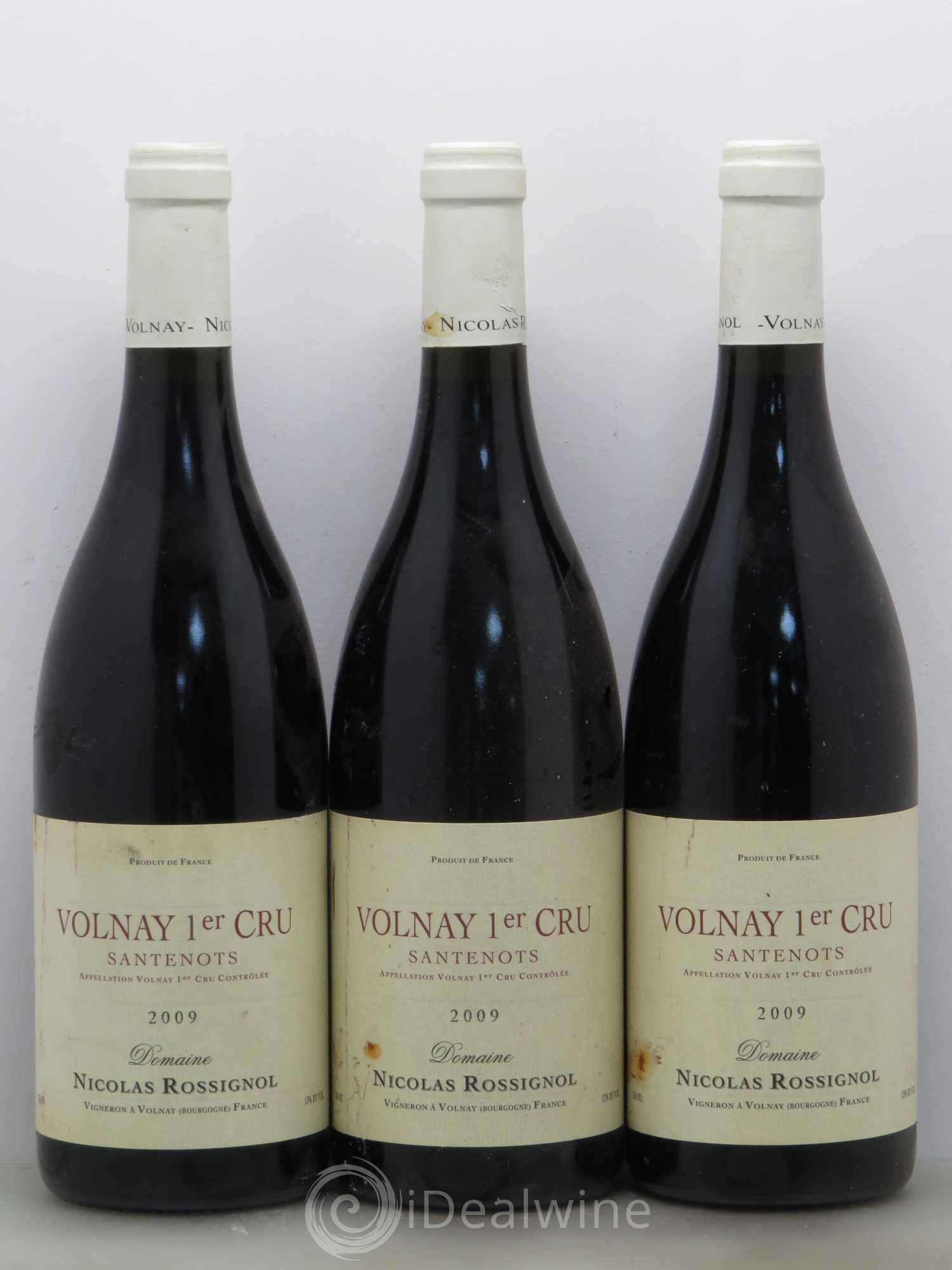 Volnay 1er Cru Les Santenots Domaine Nicolas Rossignol 2009 - Posten von 3 Flaschen - 0