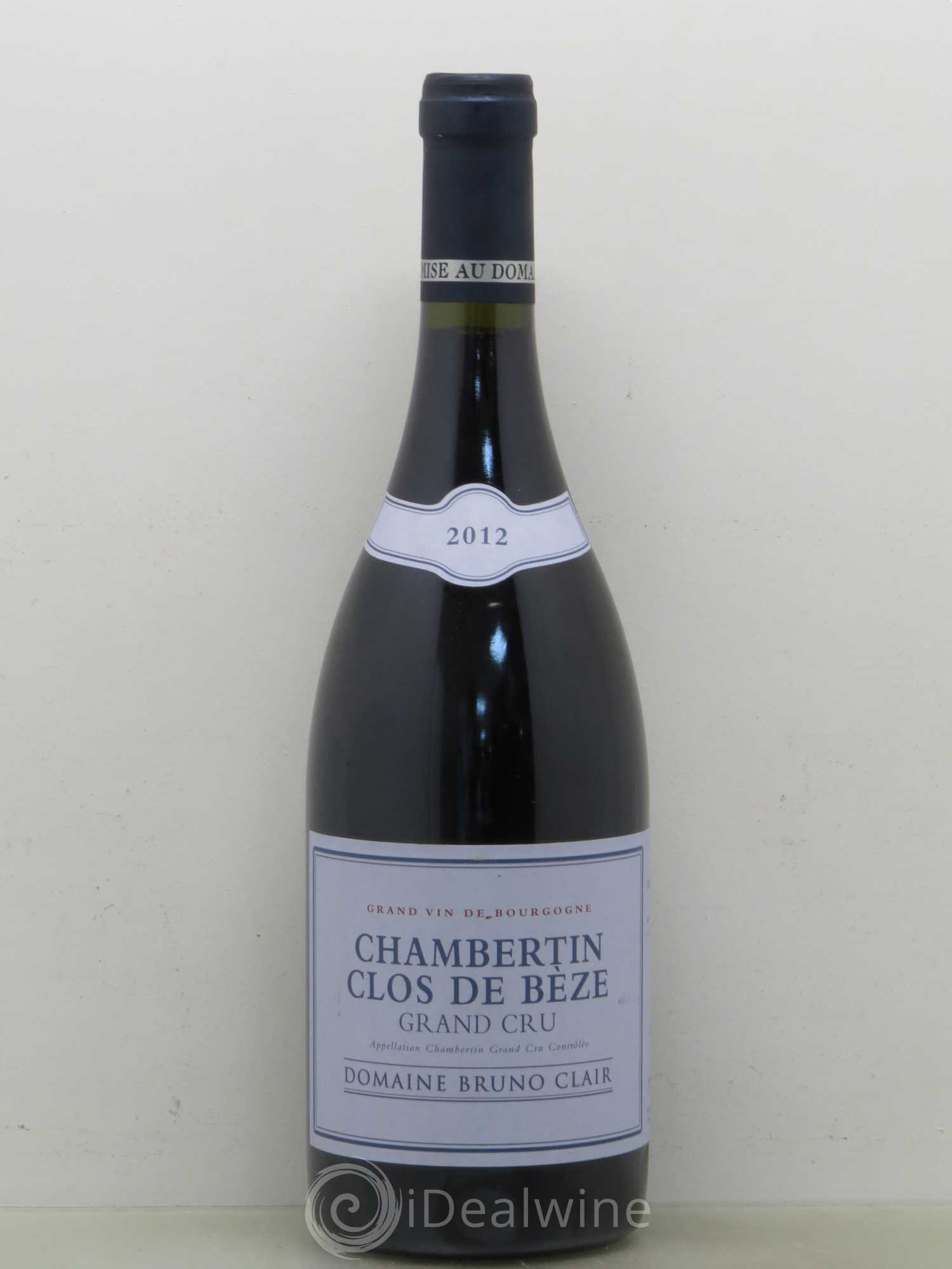 Chambertin Clos de Bèze Grand Cru Bruno Clair (Domaine) 2012 - Lot de 1 bouteille - 0