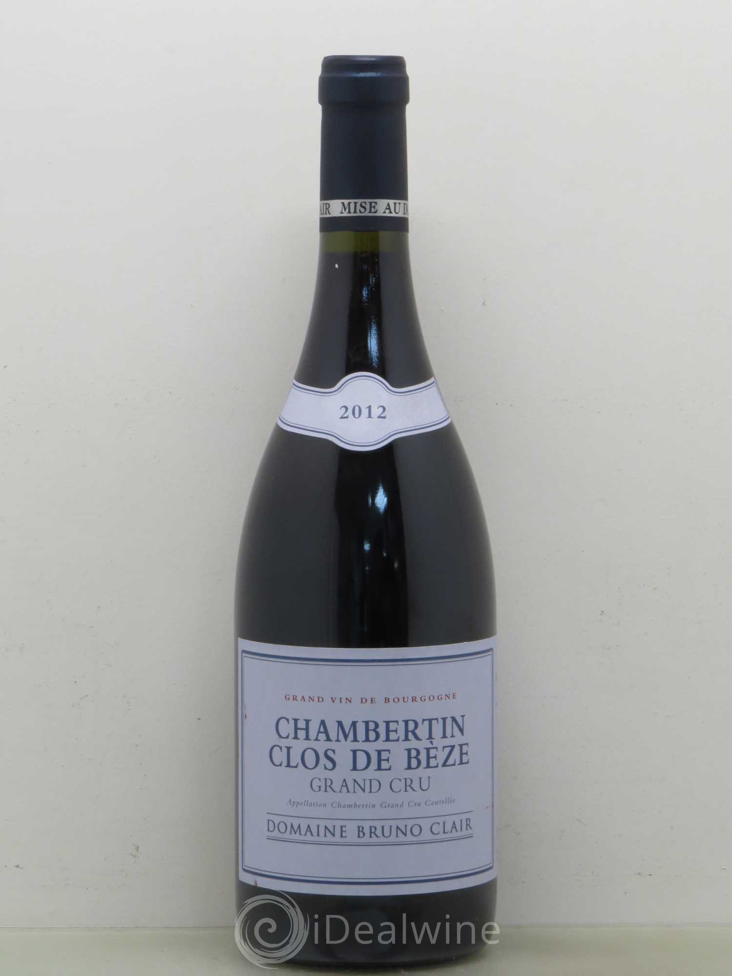Chambertin Clos de Bèze Grand Cru Bruno Clair (Domaine) 2012 - Lot de 1 bouteille - 0