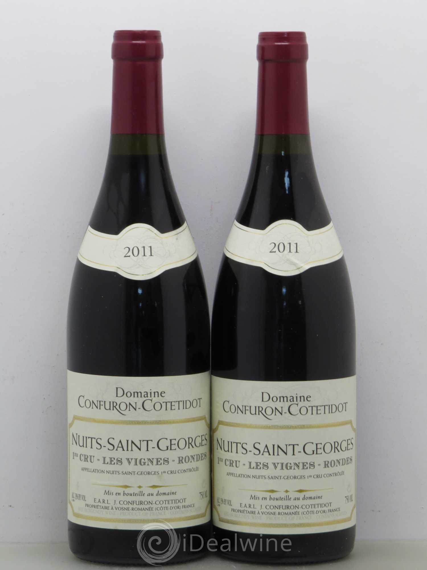 Nuits-Saint-Georges 1er Cru Les Vignes Rondes Confuron-Cotetidot 2011 - Lot de 2 bouteilles - 0