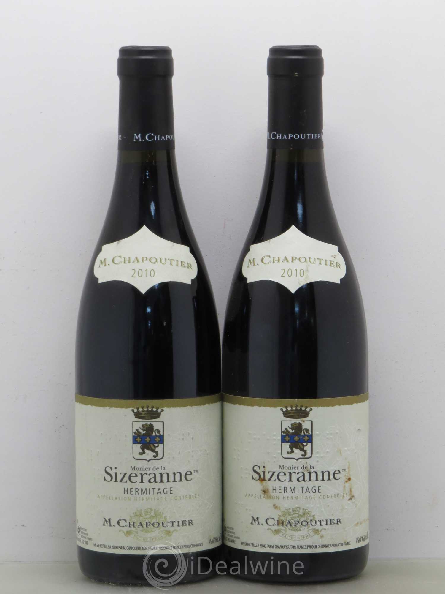 Hermitage Monier de La Sizeranne Chapoutier 2010 - Lot de 2 bouteilles - 0