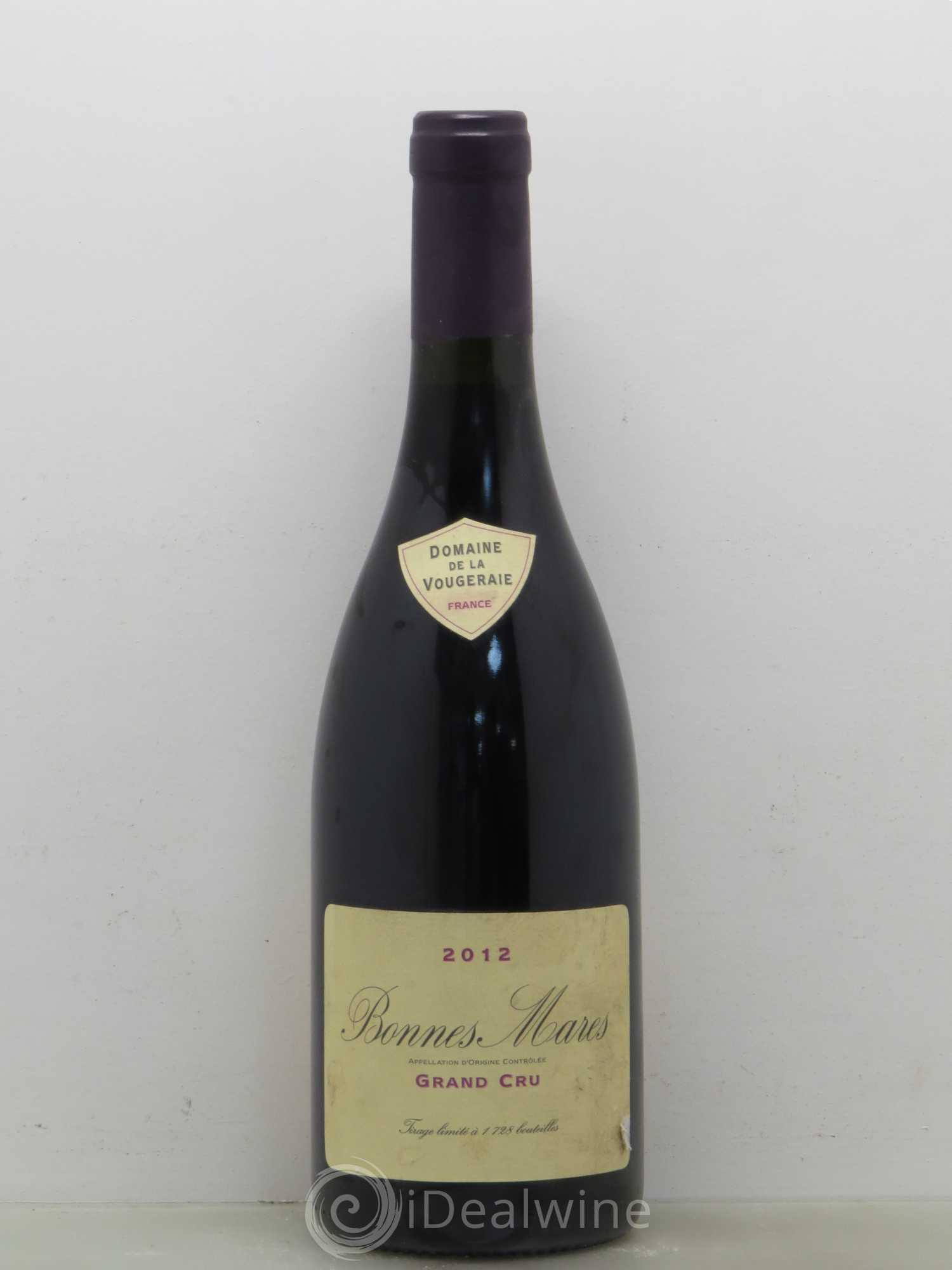 Bonnes-Mares Grand Cru Domaine De La Vougeraie 2012 - Posten von 1 Flasche - 0