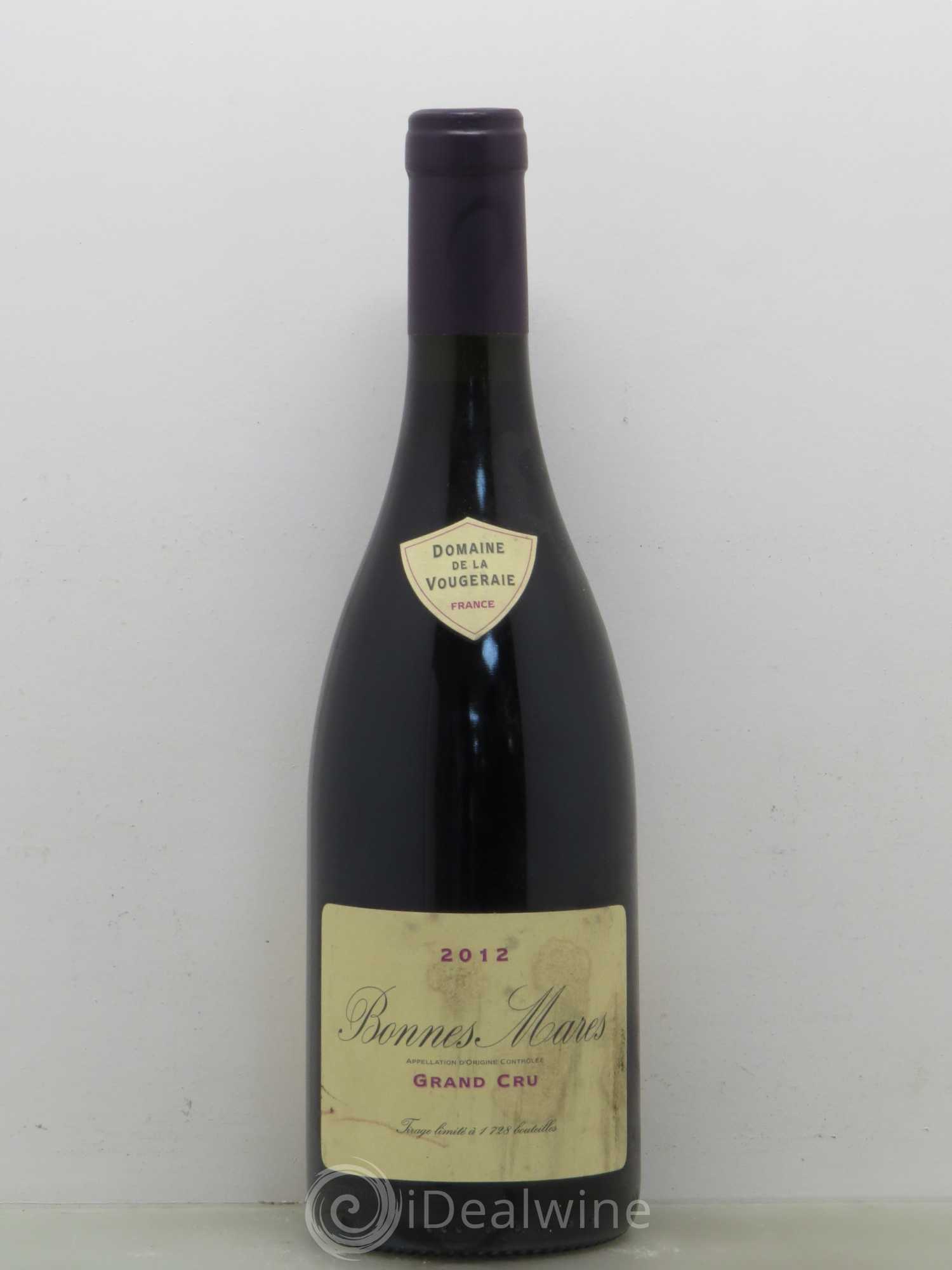 Bonnes-Mares Grand Cru Domaine De La Vougeraie 2012 - Posten von 1 Flasche - 0
