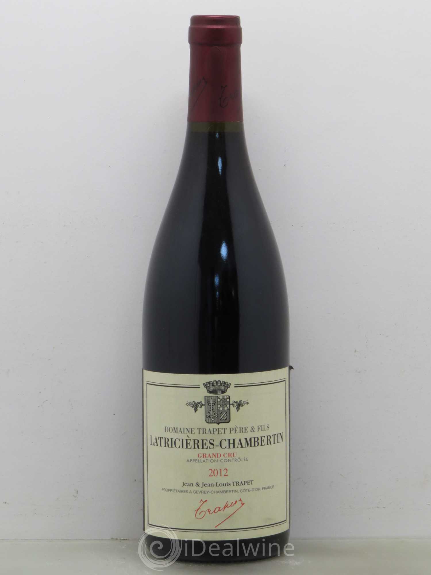 Latricières-Chambertin Grand Cru Domaine Trapet 2012 - Lot de 1 bouteille - 0
