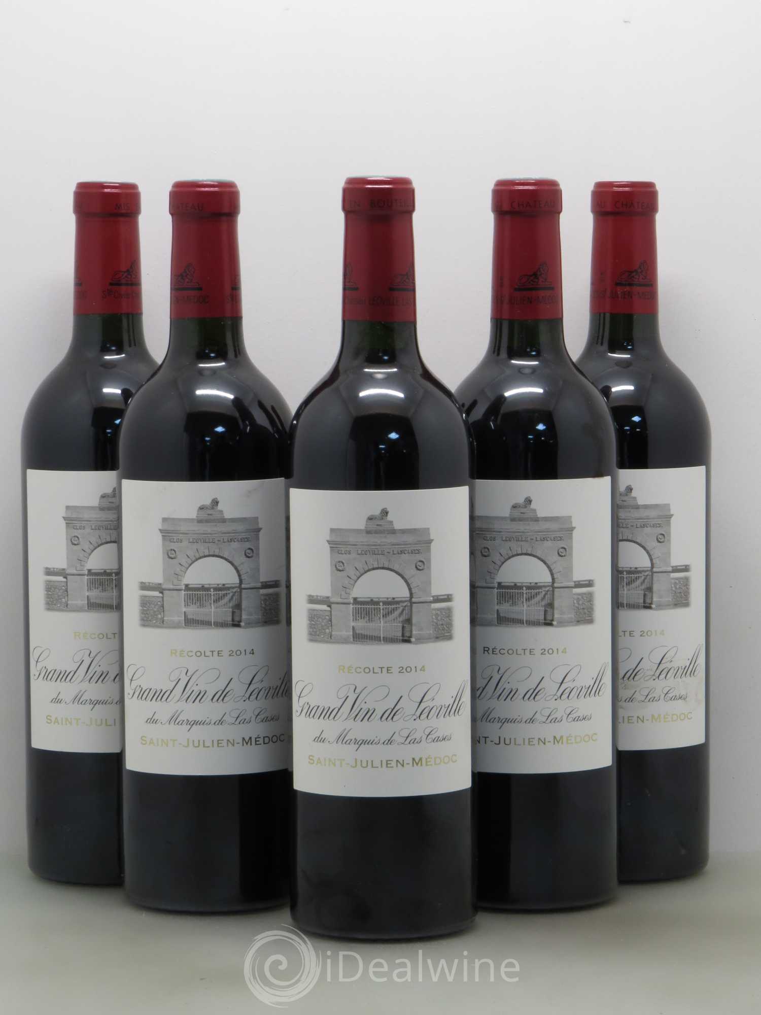 Château Léoville Las Cases 2ème Grand Cru Classé 2014 - Lot de 5 bouteilles - 0