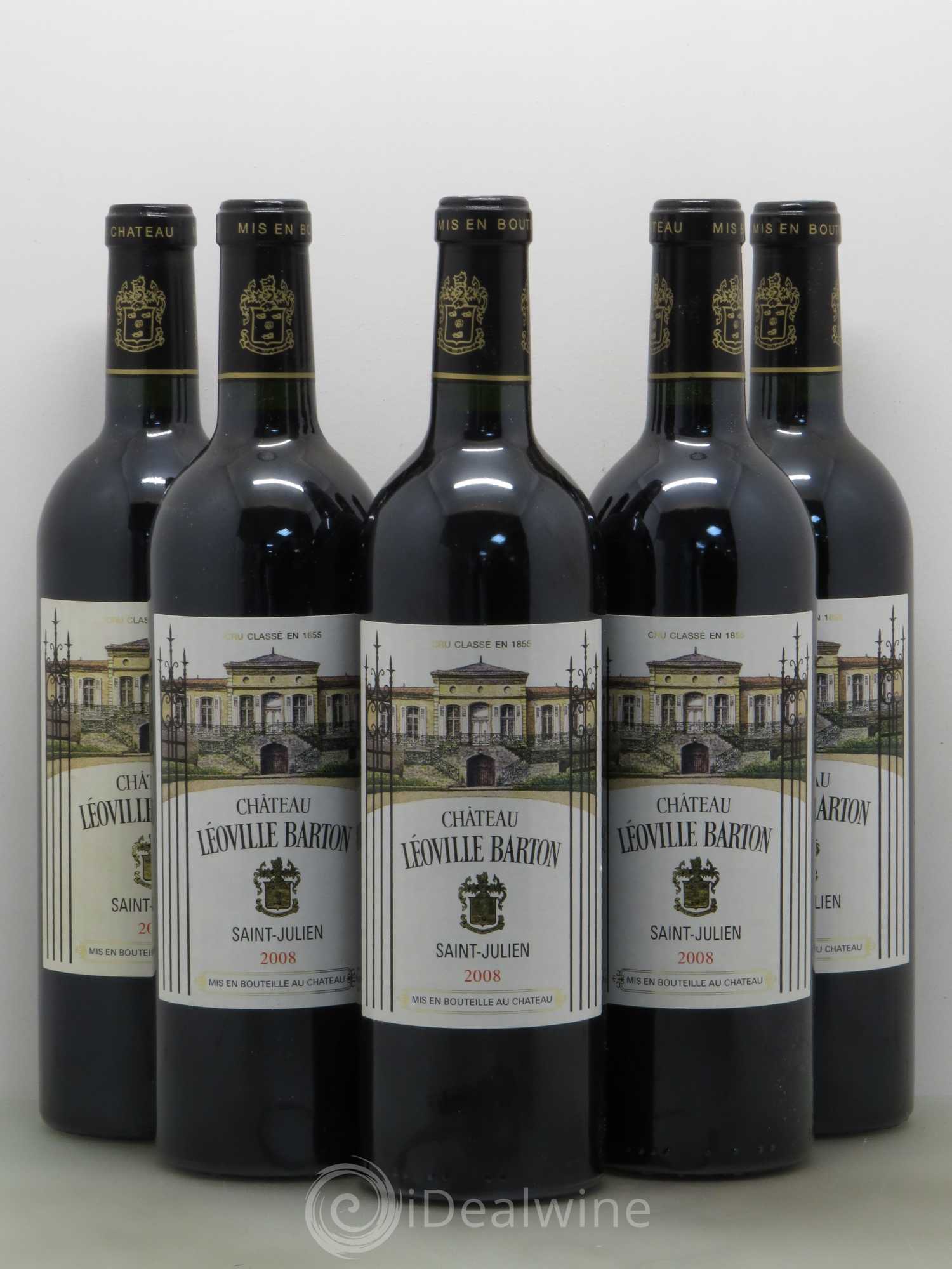 Château Léoville Barton 2ème Grand Cru Classé 2008 - Lot de 5 bouteilles - 0