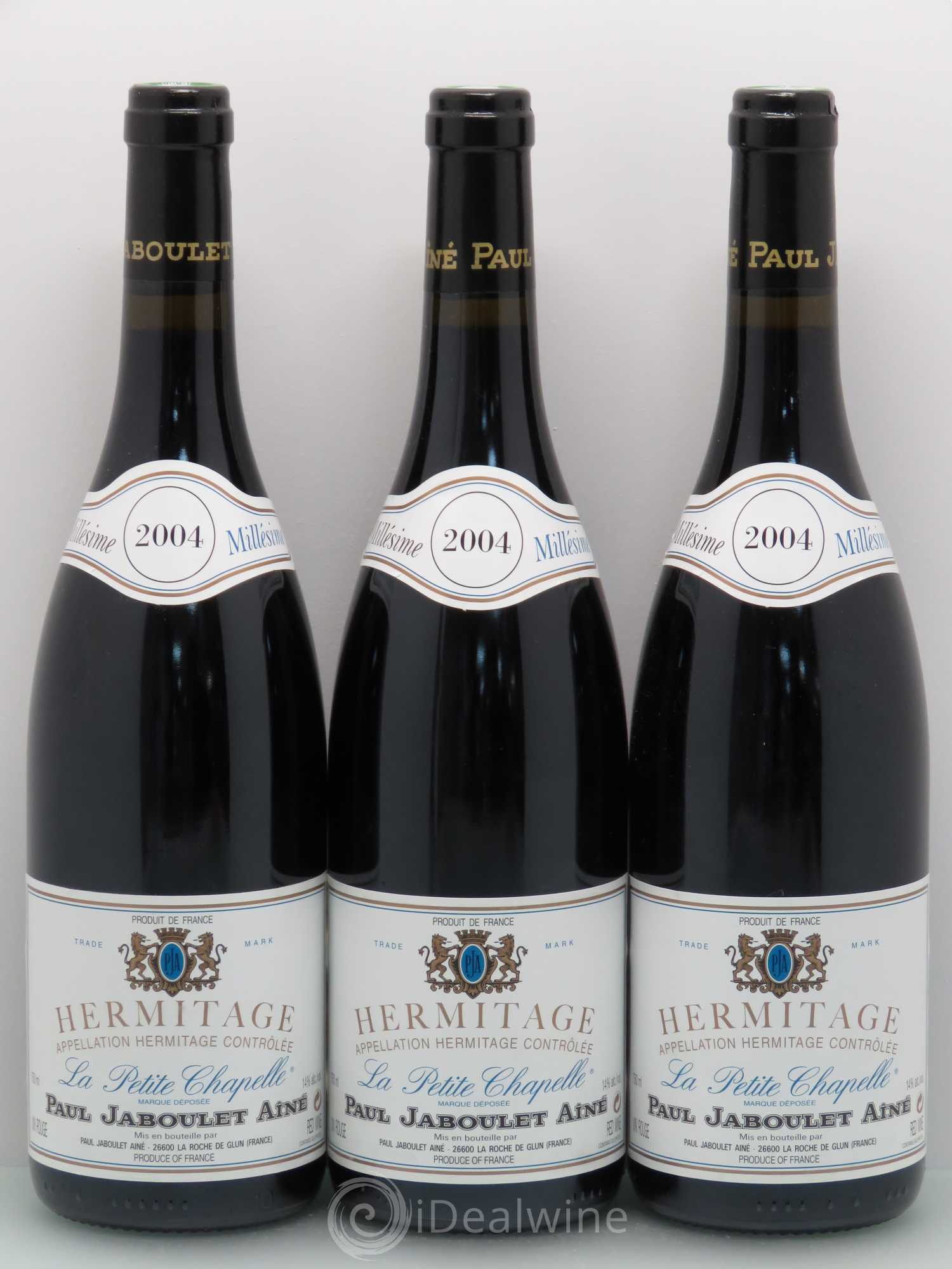Hermitage La Petite Chapelle Paul Jaboulet Ainé 2004 - Lot de 3 bouteilles - 0