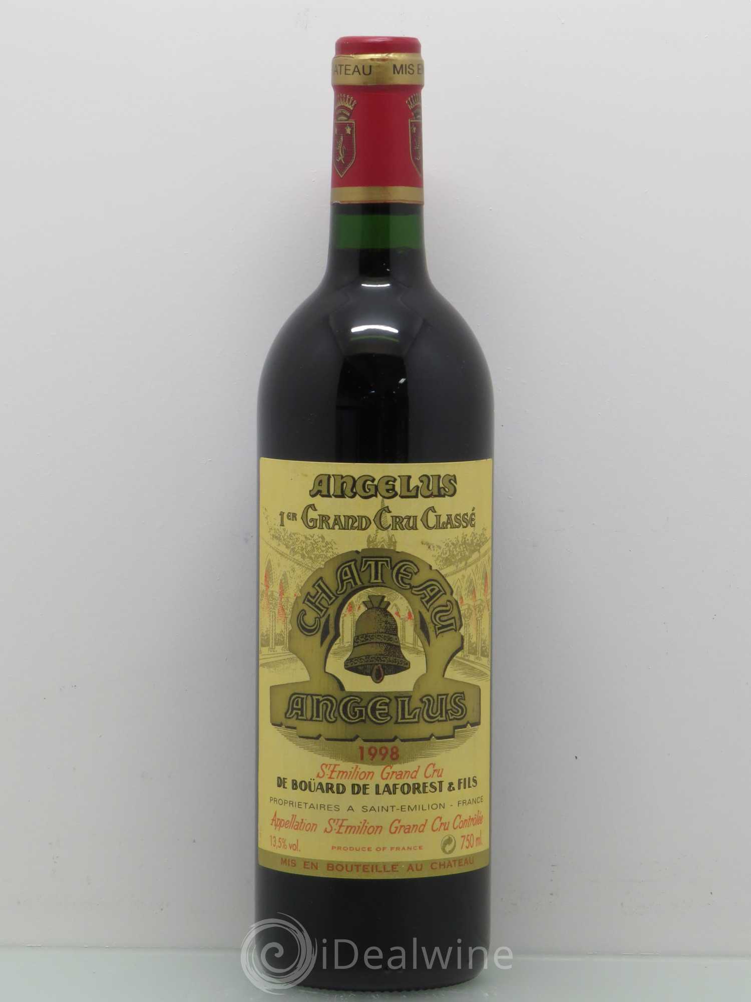 Château Angélus 1er Grand Cru Classé A 1998 - Lot de 1 bouteille - 0