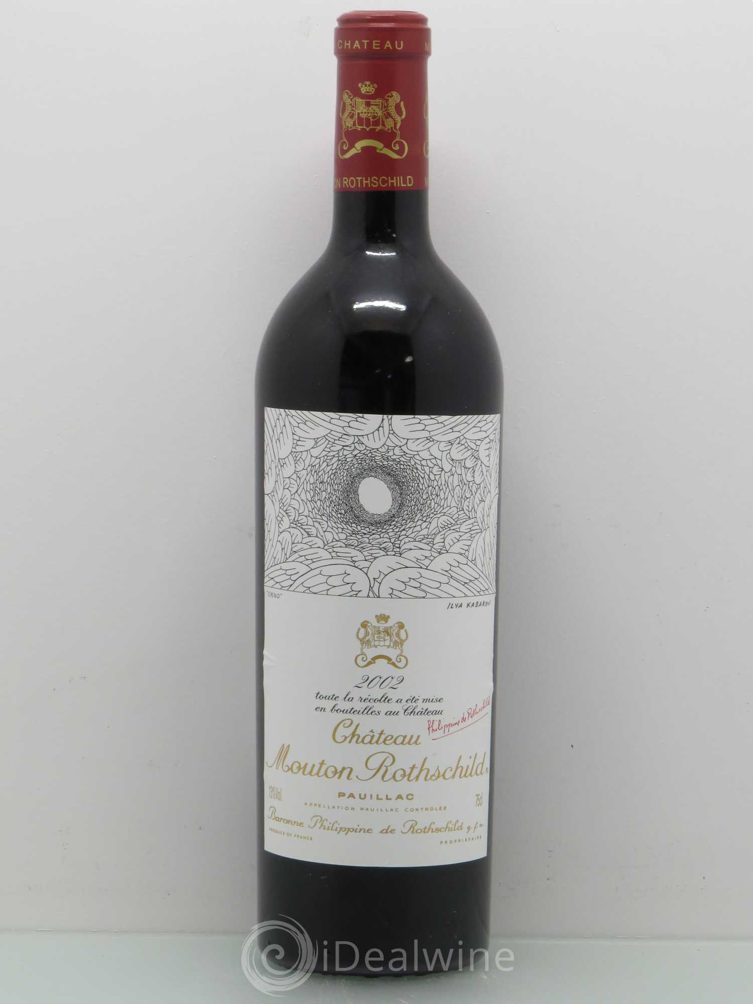 Château Mouton Rothschild 1er Grand Cru Classé 2002 - Lot de 1 bouteille - 0