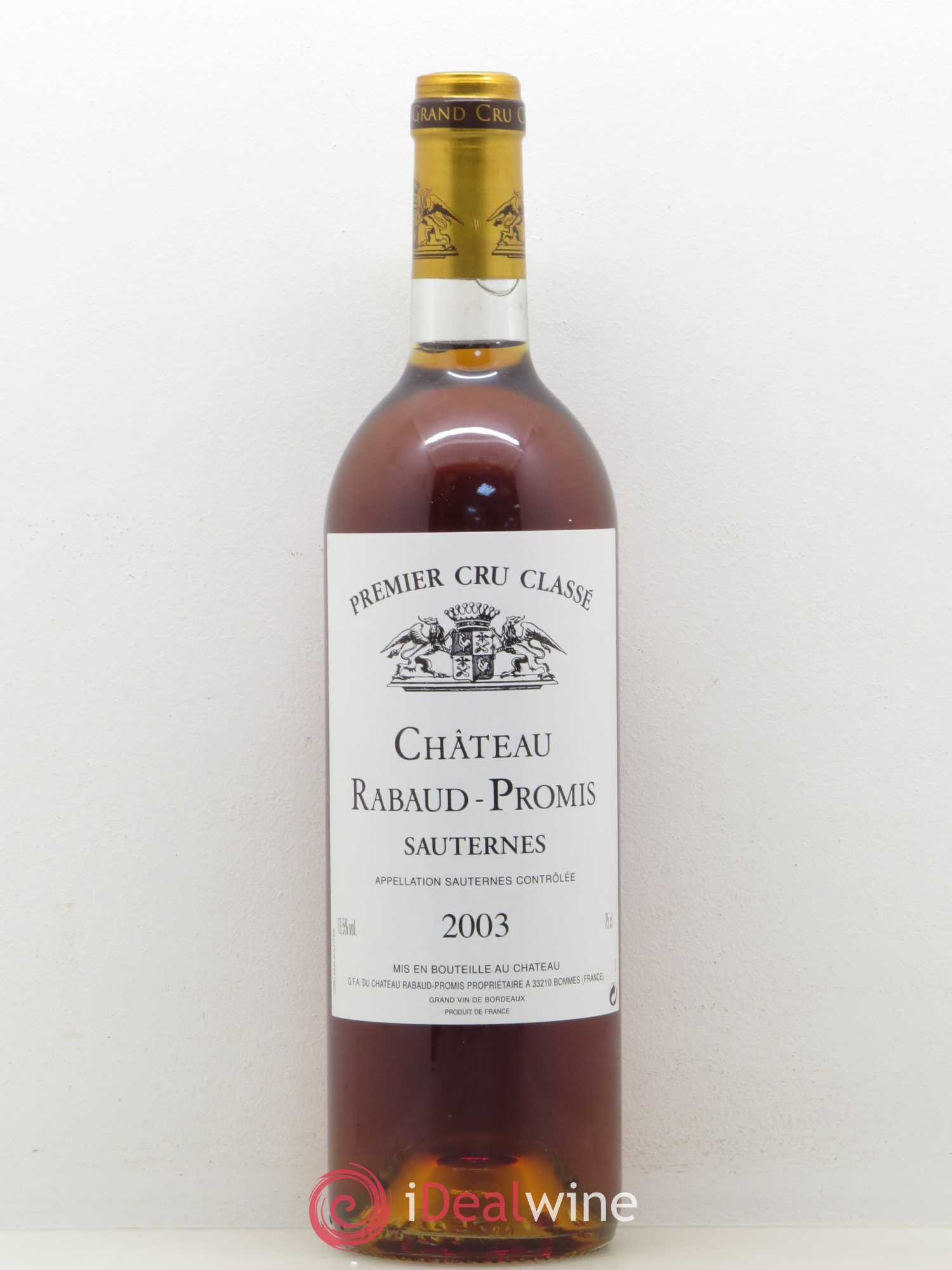 Château Rabaud Promis 1er Grand Cru Classé 2003 - Posten von 1 Flasche - 0