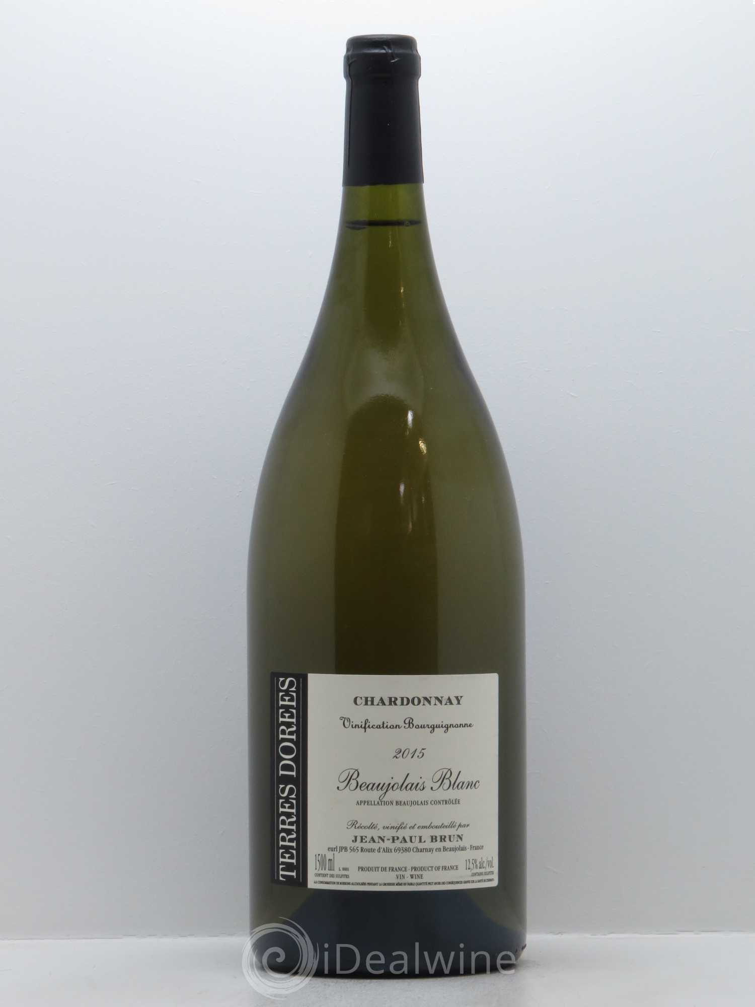 Beaujolais Vinification Bourguignonne Terres dorées - J-P. Brun (Domaine des) 2015 - Lot de 1 magnum - 0