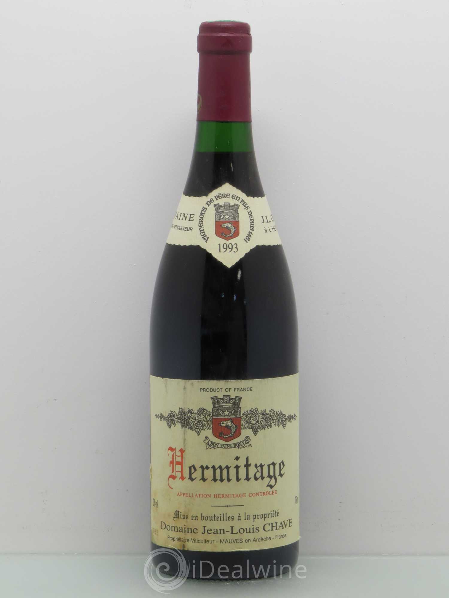 Hermitage Jean-Louis Chave 1993 - Lot de 1 bouteille - 0