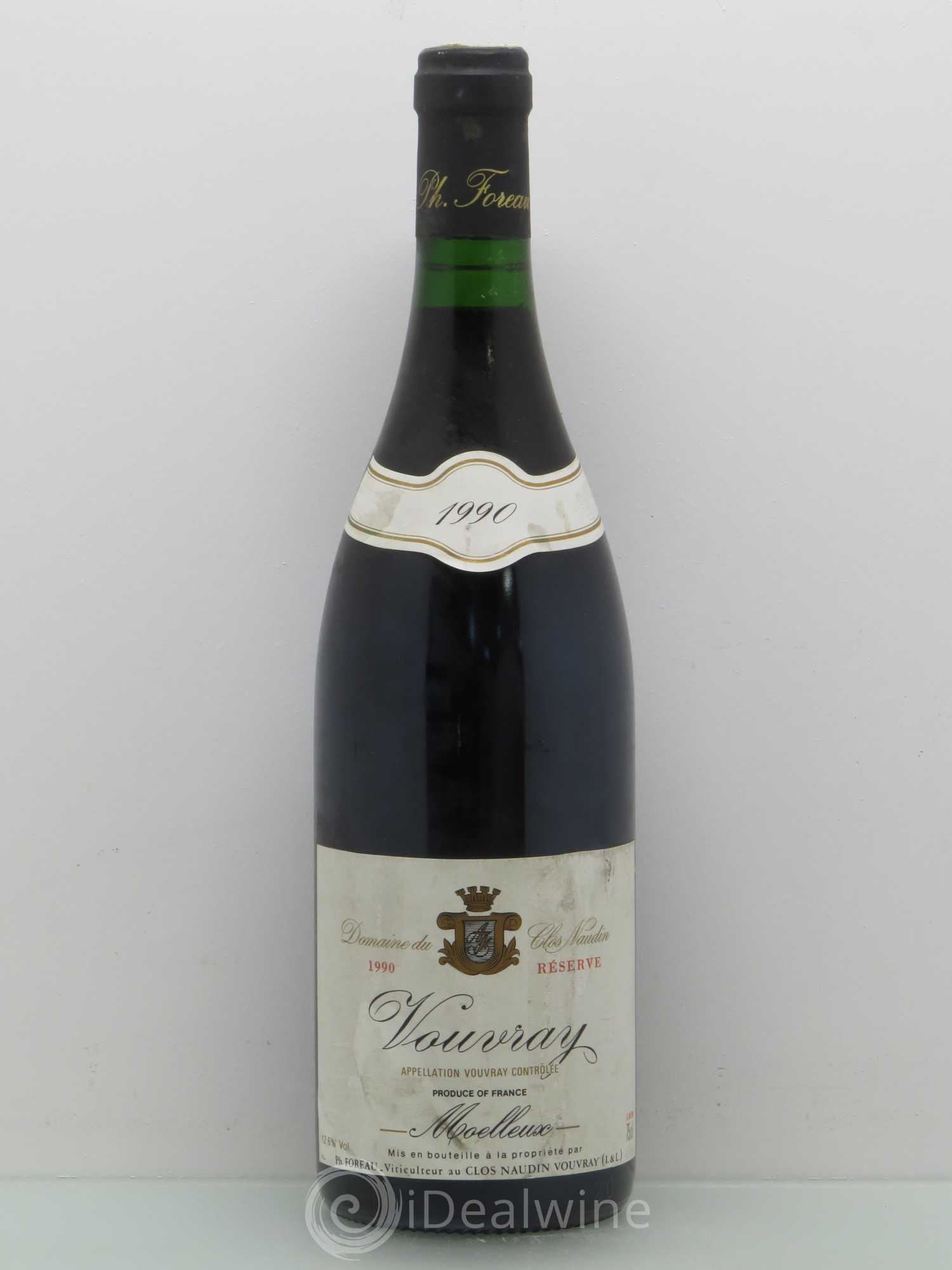Vouvray Moelleux Réserve Clos Naudin - Philippe Foreau 1990 - Lotto di 1 bottiglia - 0