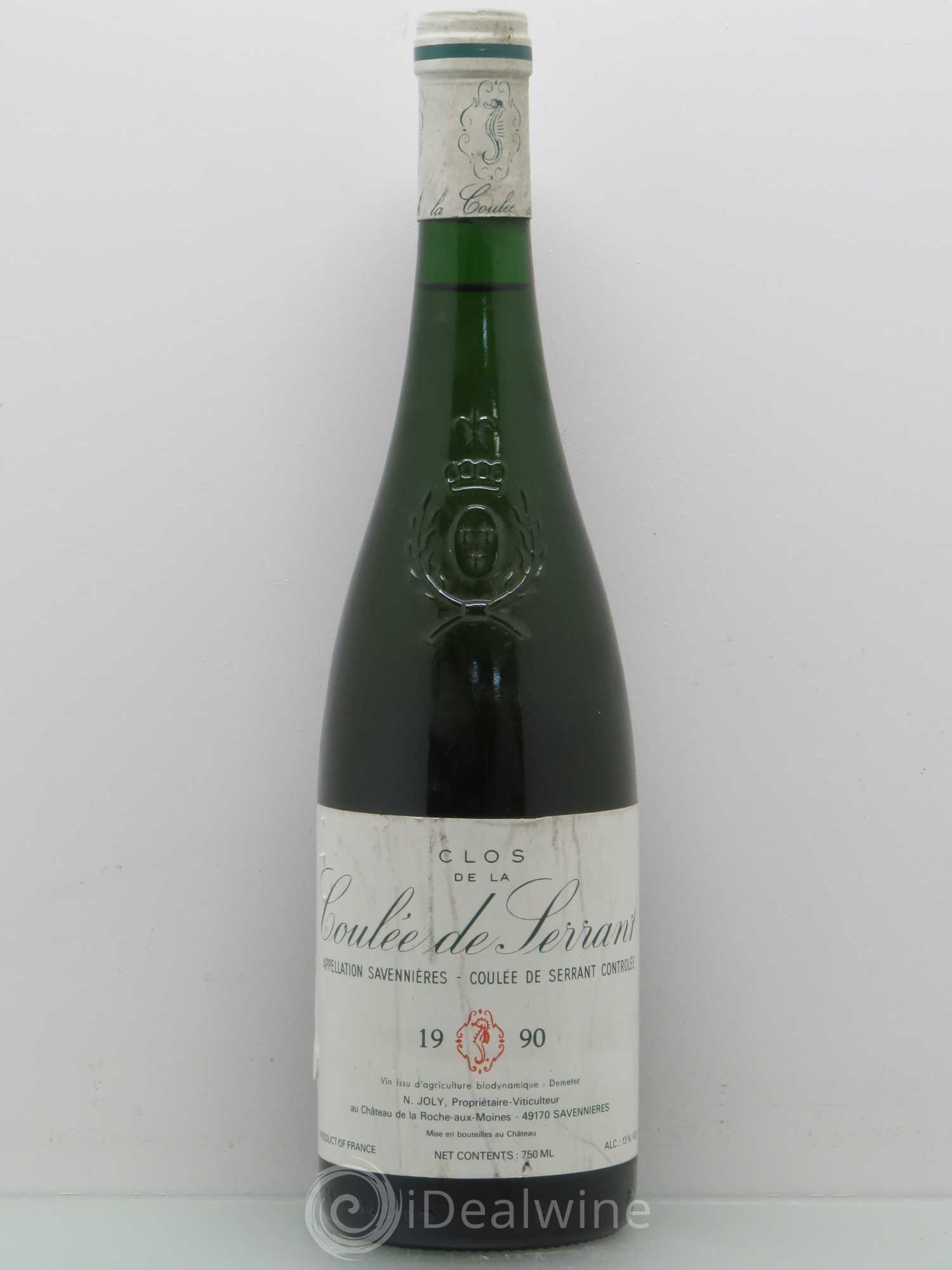 Savennières Clos de la Coulée de Serrant Vignobles de la Coulée de Serrant - Nicolas Joly 1990 - Lot de 1 bouteille - 0