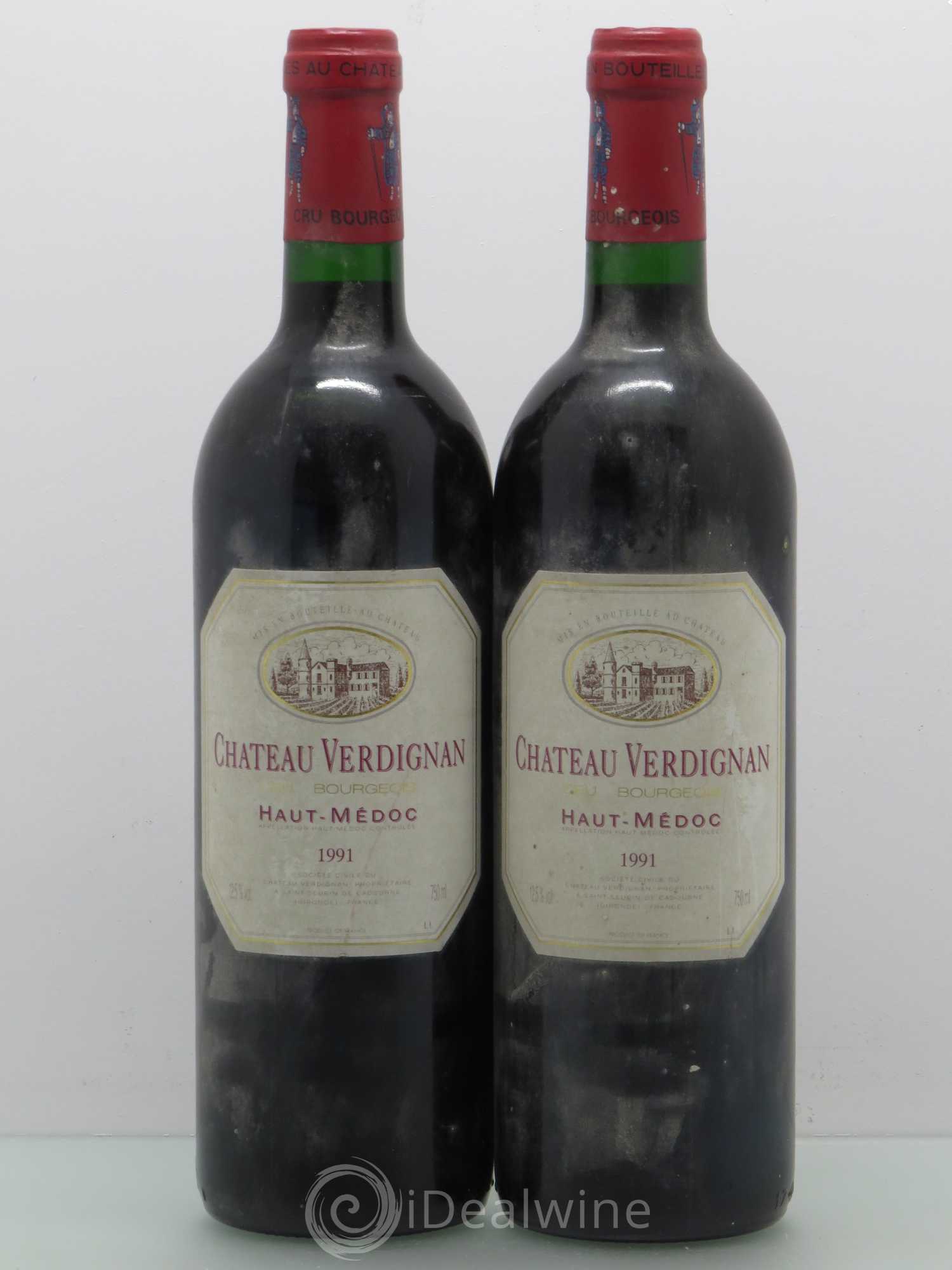 Château Verdignan Cru Bourgeois 1991 - Lot de 2 bouteilles - 0
