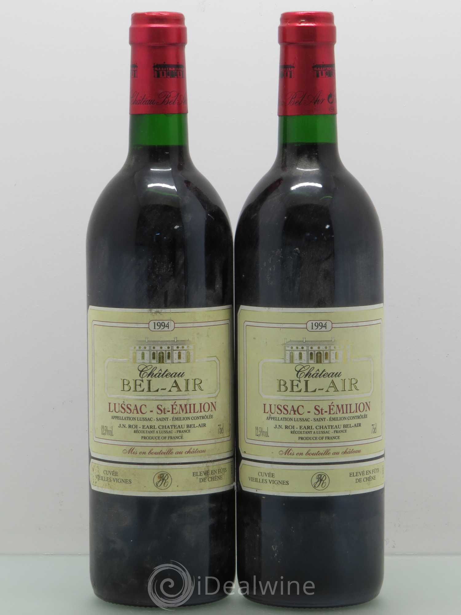 Bordeaux Bel Air. Lussac st Emilion 1994 - Posten von 2 Flaschen - 0