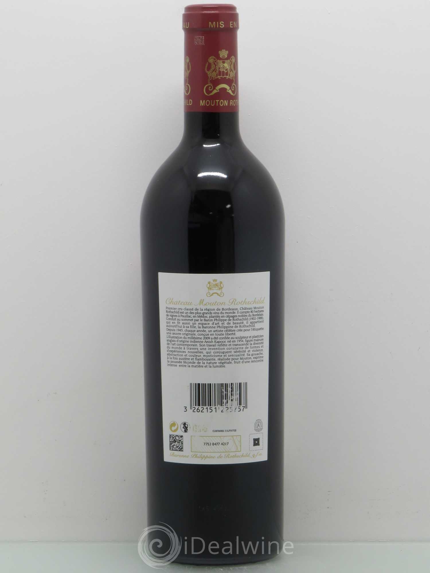 Château Mouton Rothschild 1er Grand Cru Classé 2009 - Lot de 1 bouteille - 1