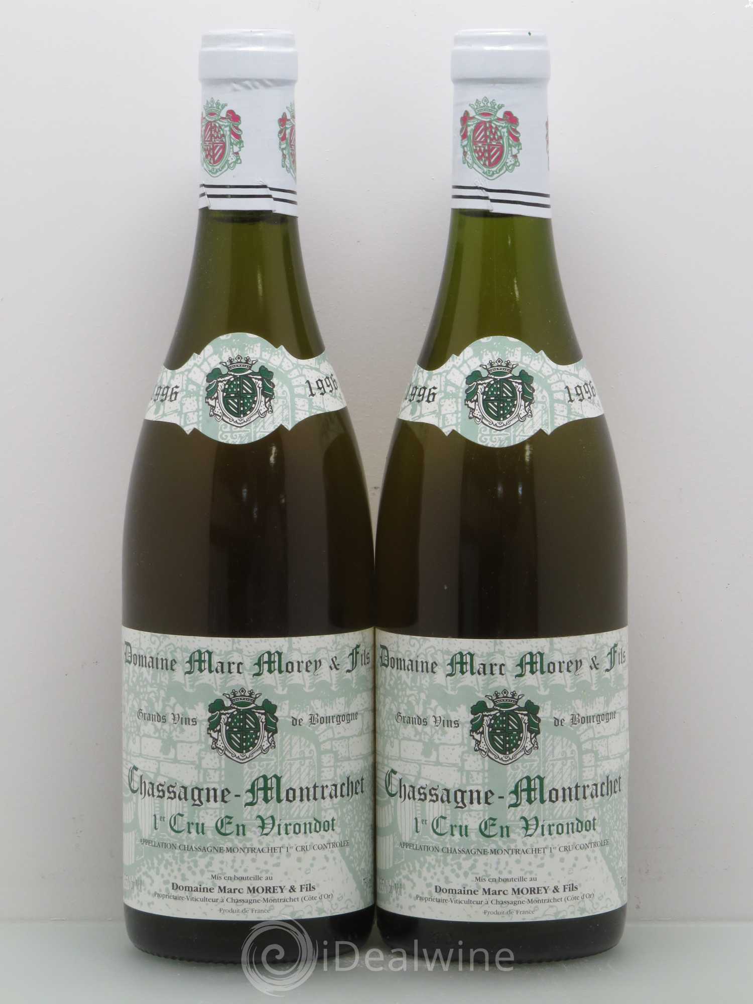 Chassagne-Montrachet 1er Cru En Virondot - Marc Morey 1996 - Posten von 2 Flaschen - 0