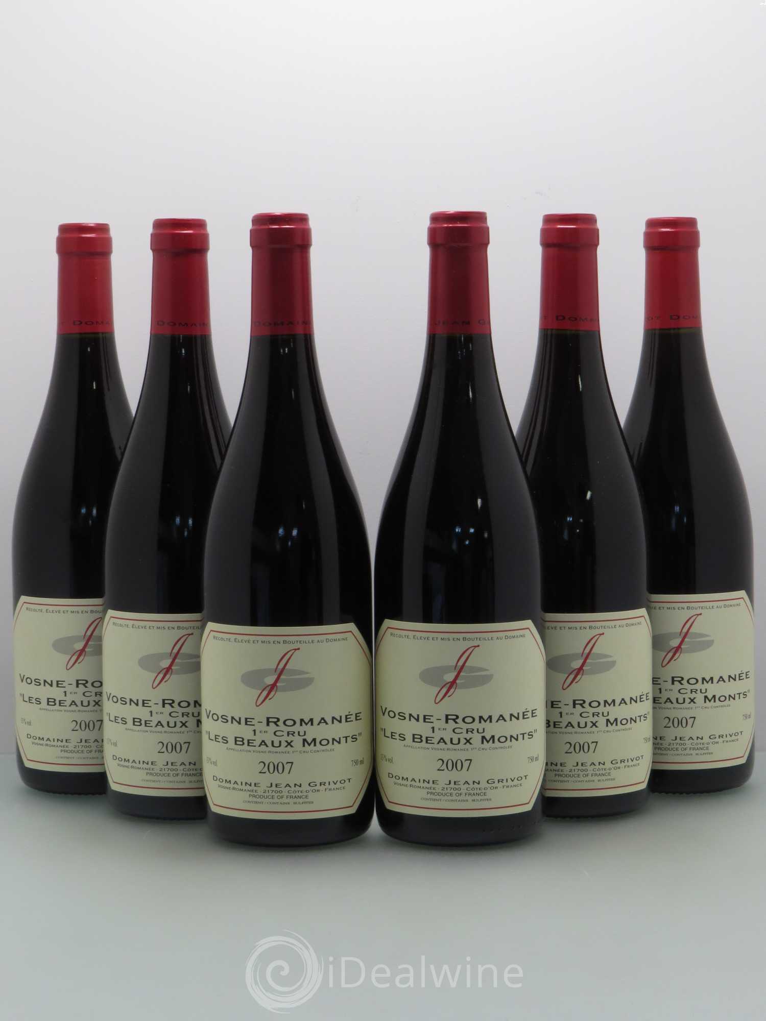 Vosne-Romanée 1er Cru Les Beaux-Monts Jean Grivot 2007 - Lot de 6 bouteilles - 0