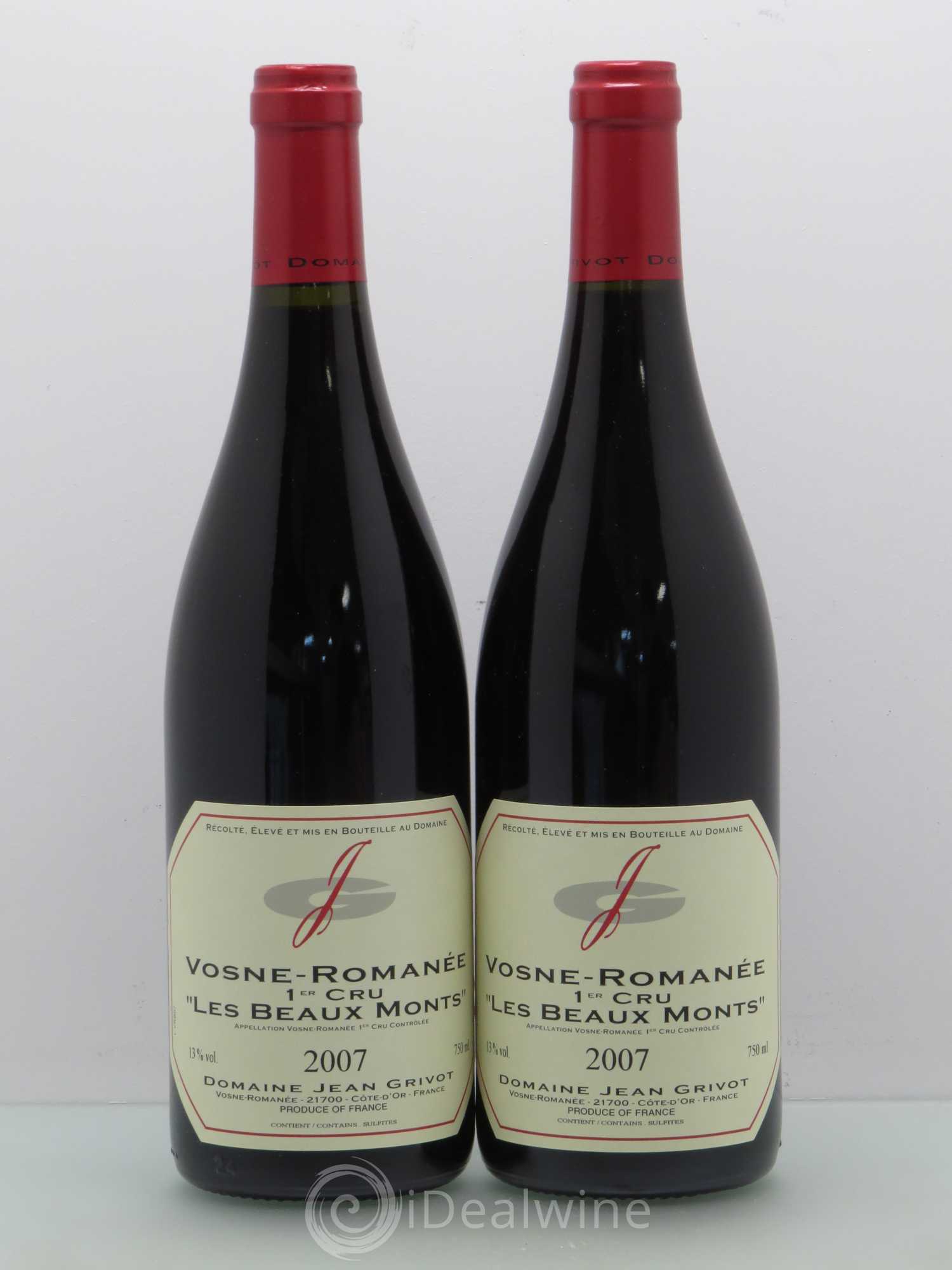 Vosne-Romanée 1er Cru Les Beaux-Monts Jean Grivot 2007 - Lot de 2 bouteilles - 0