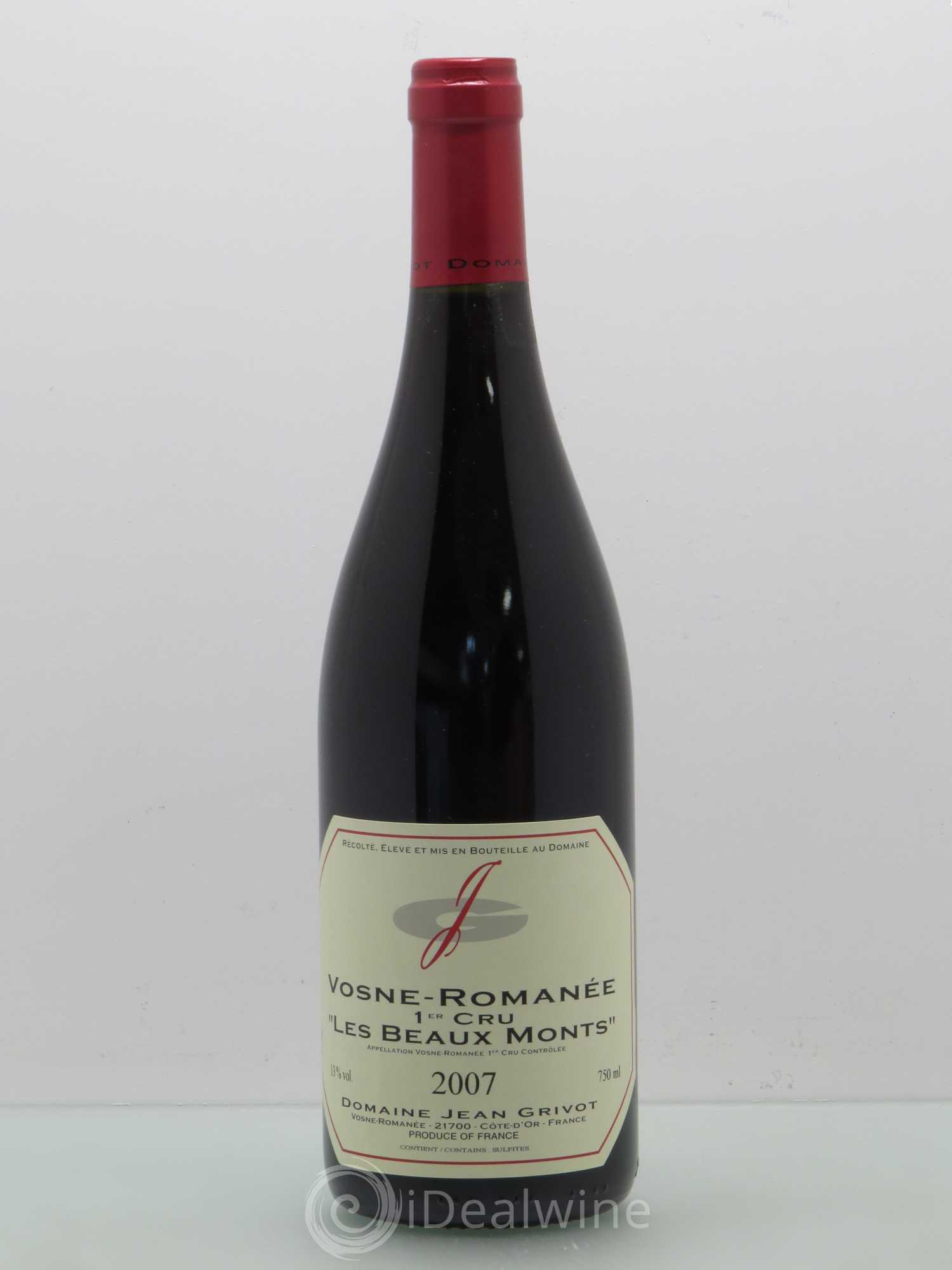 Vosne-Romanée 1er Cru Les Beaux-Monts Jean Grivot 2007 - Lot de 1 bouteille - 0