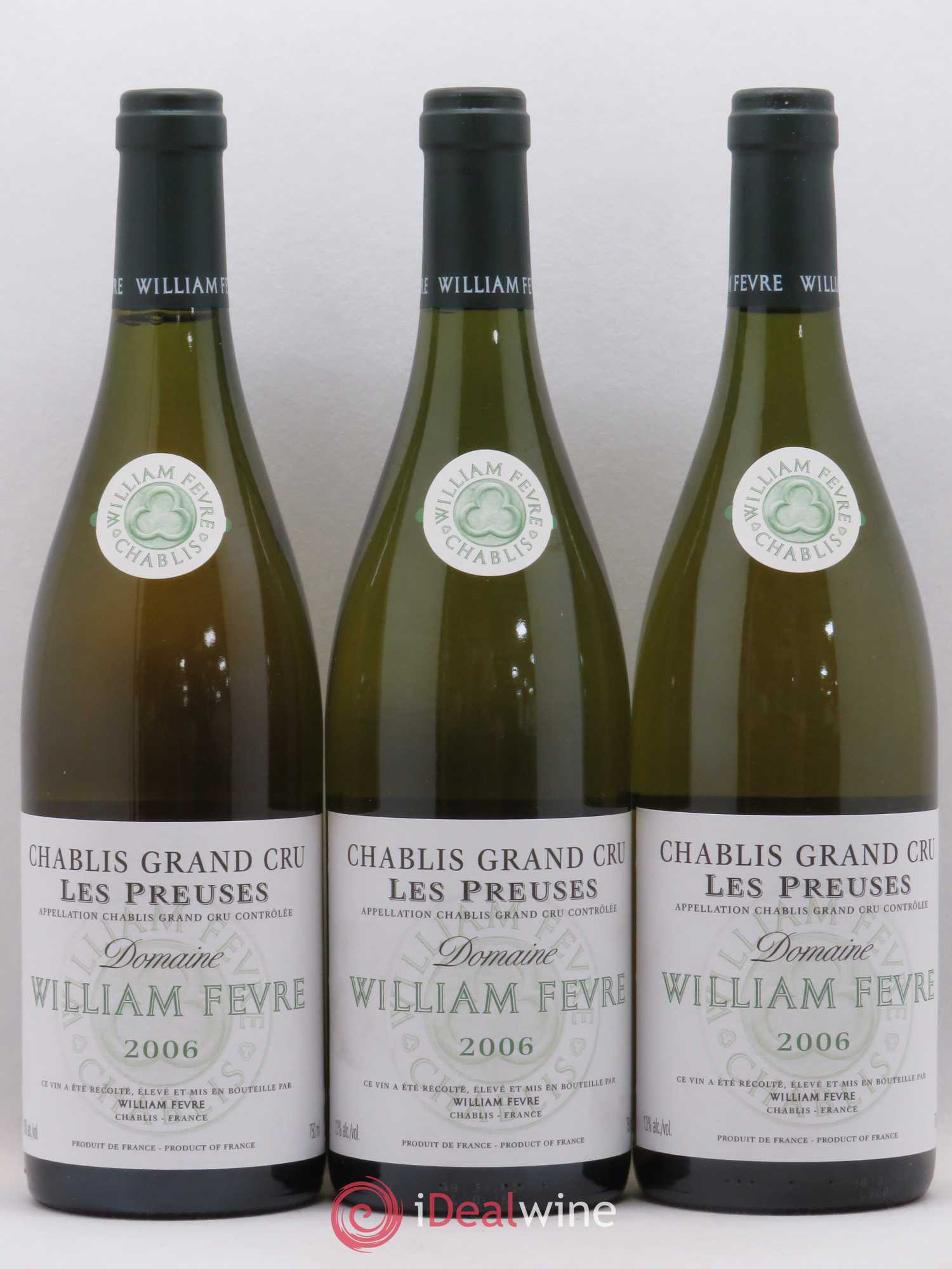 Chablis Grand Cru les Preuses William Fèvre 2006 - Lot de 3 bouteilles - 0