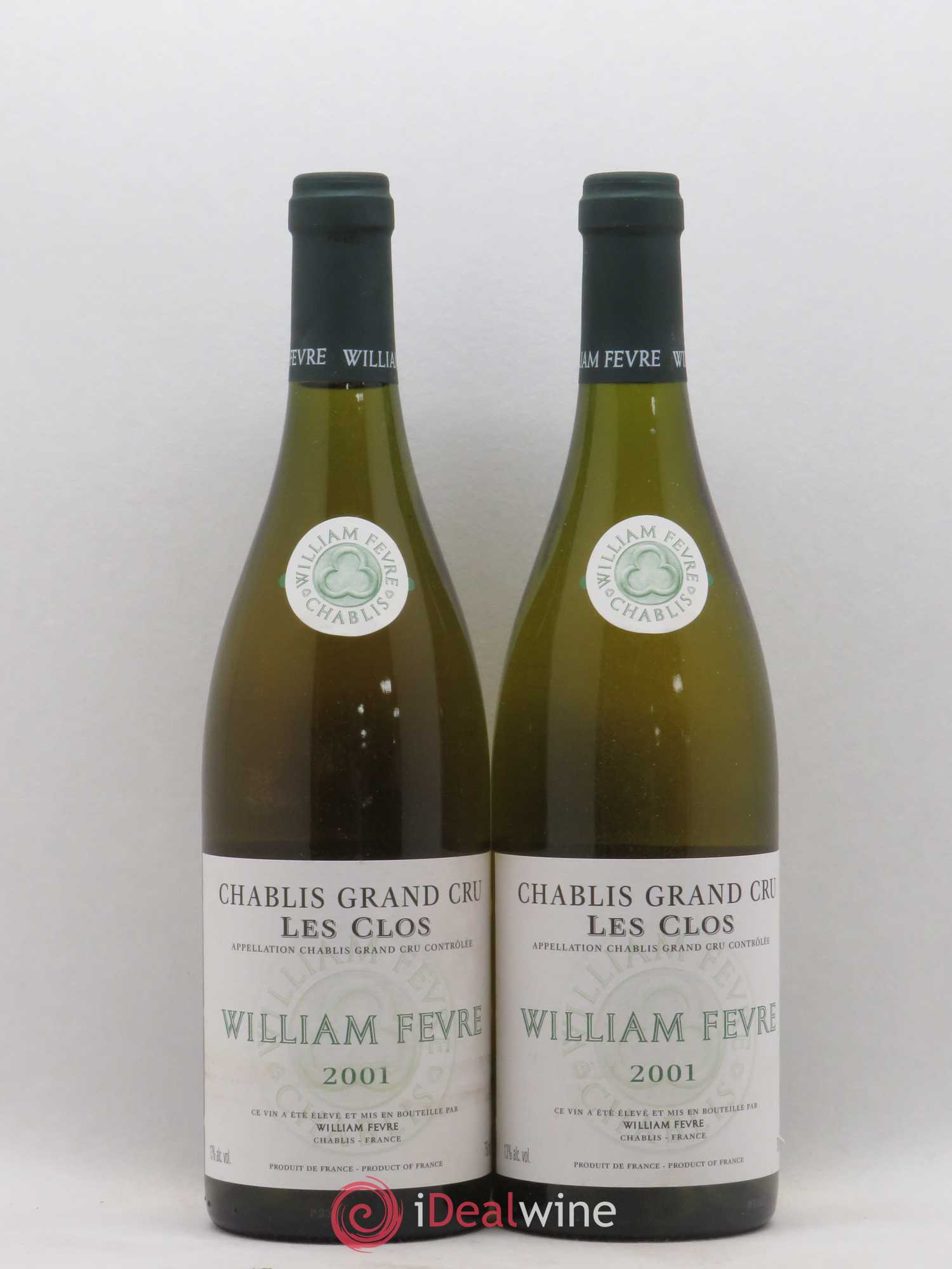 Chablis Grand Cru Les Clos William Fèvre 2001 - Lot de 2 bouteilles - 0