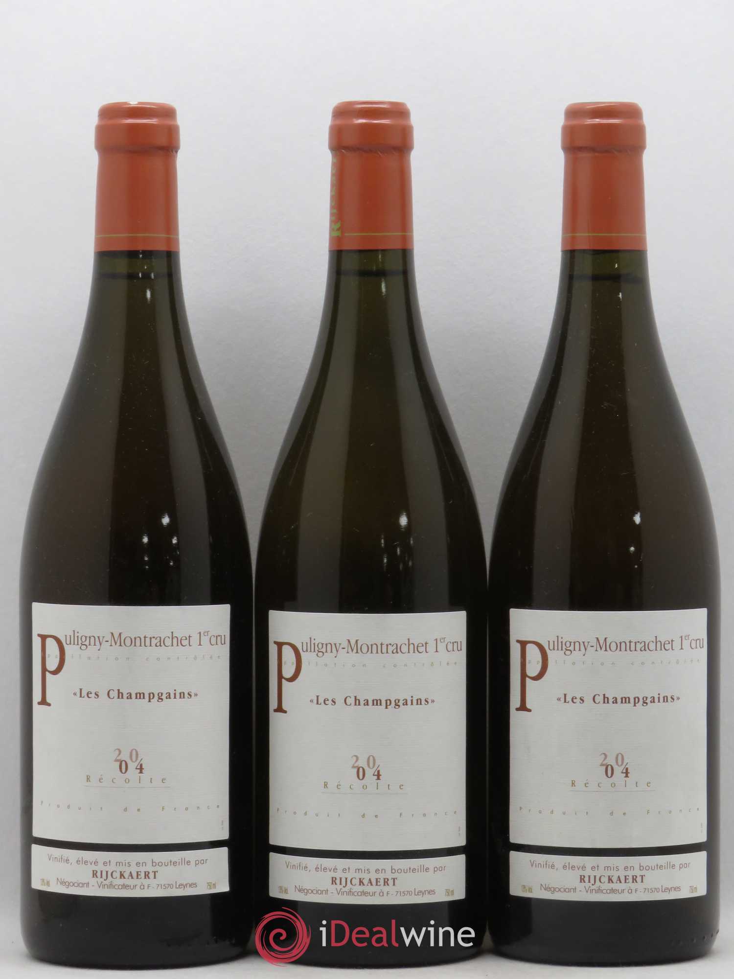 Puligny-Montrachet 1er Cru Les Champs Gains Domaine Rijckaert 2004 - Posten von 3 Flaschen - 0