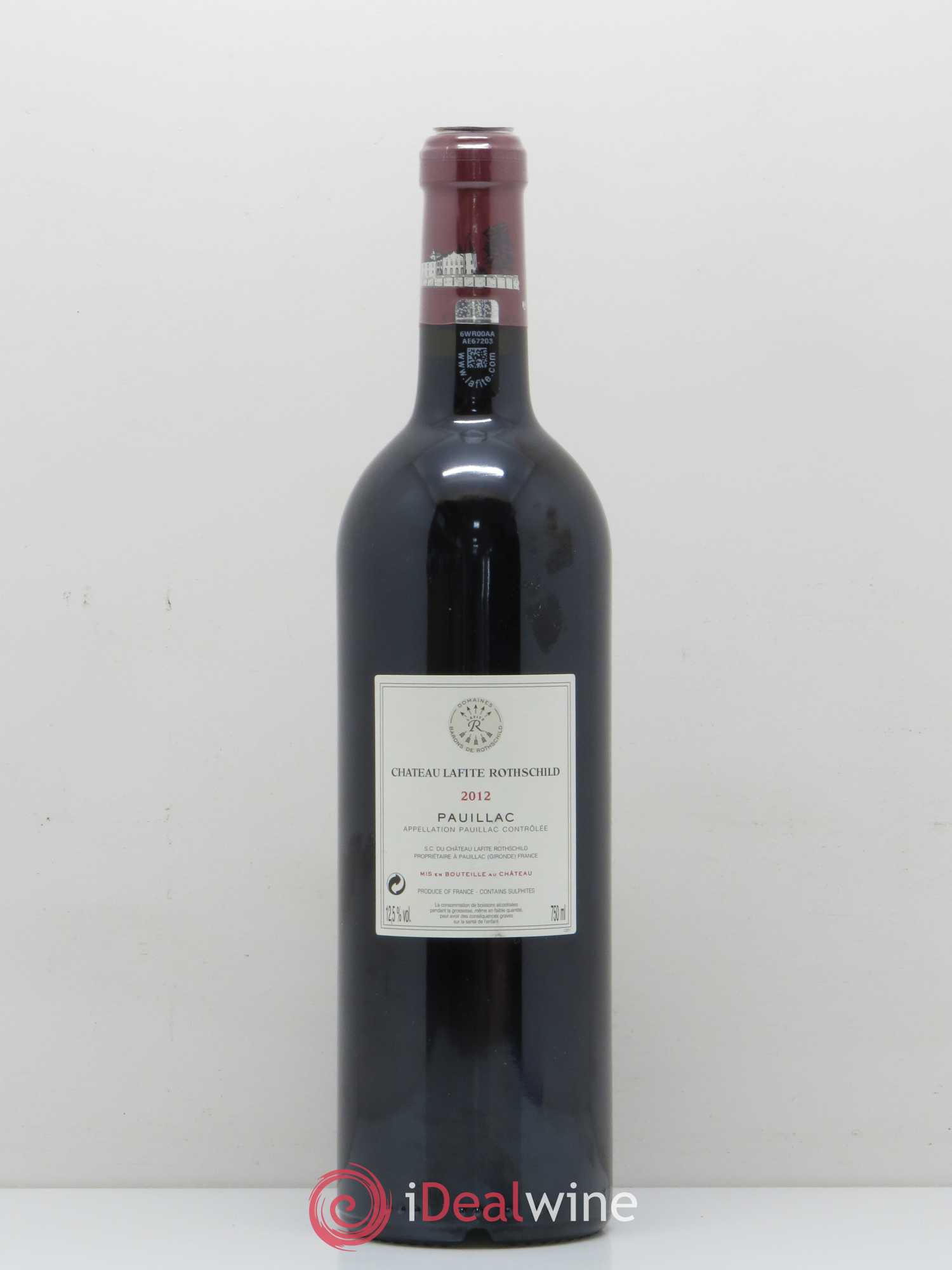 Château Lafite Rothschild 1er Grand Cru Classé 2012 - Lot de 1 bouteille - 1