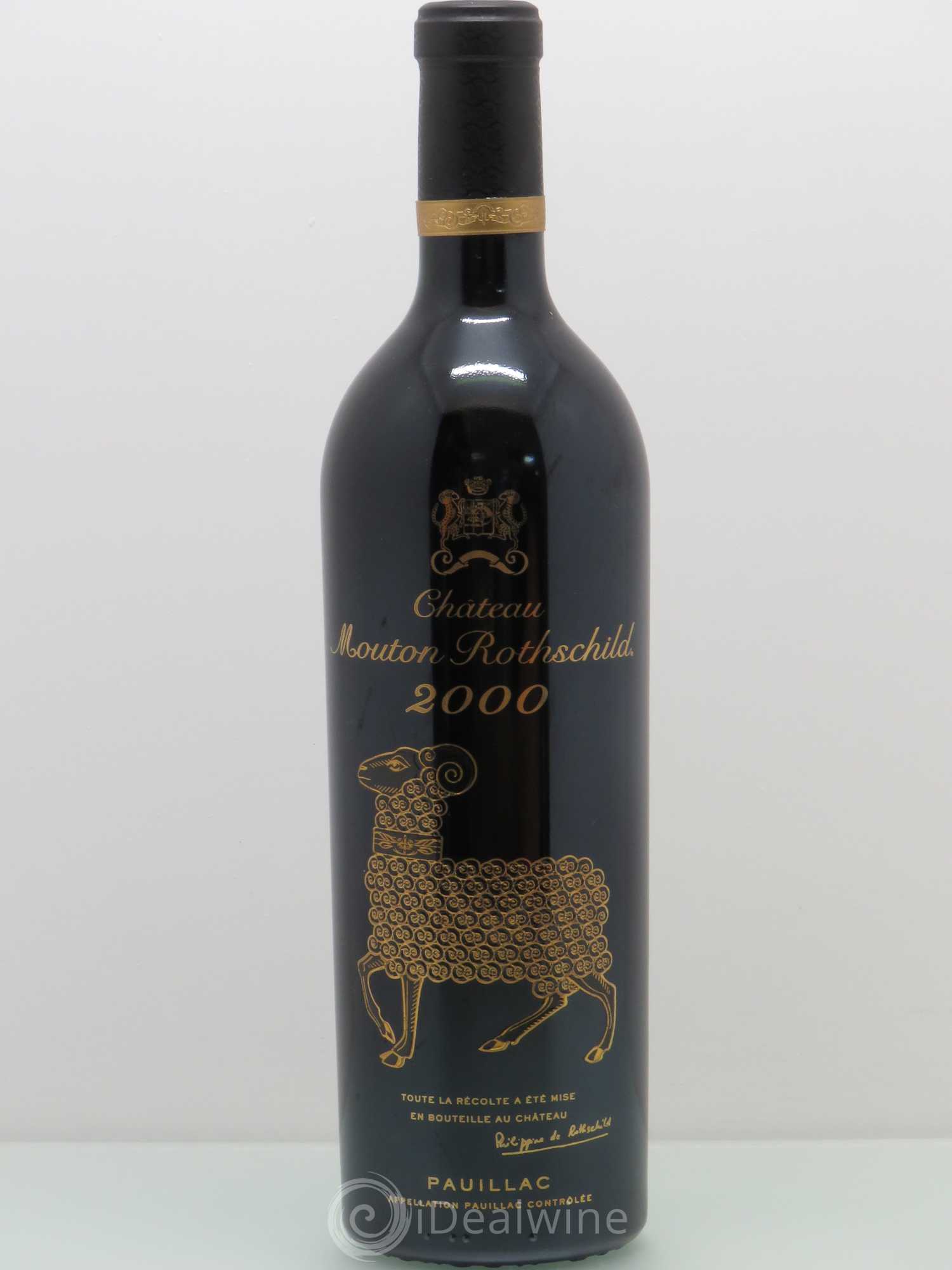 Château Mouton Rothschild 1er Grand Cru Classé 2000 - Lot de 1 bouteille - 0