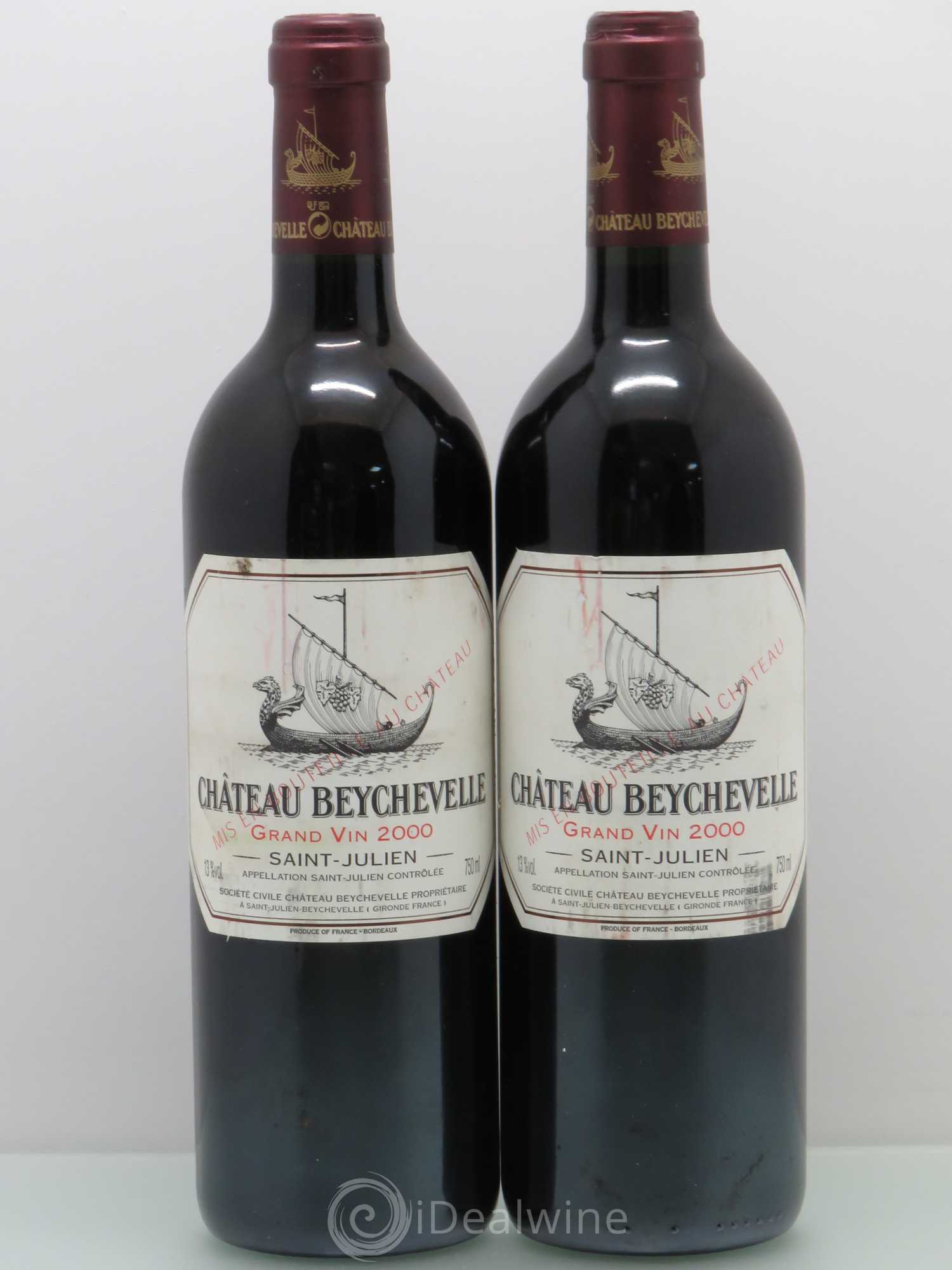 Château Beychevelle 4ème Grand Cru Classé 2000 - Lot de 2 bouteilles - 0