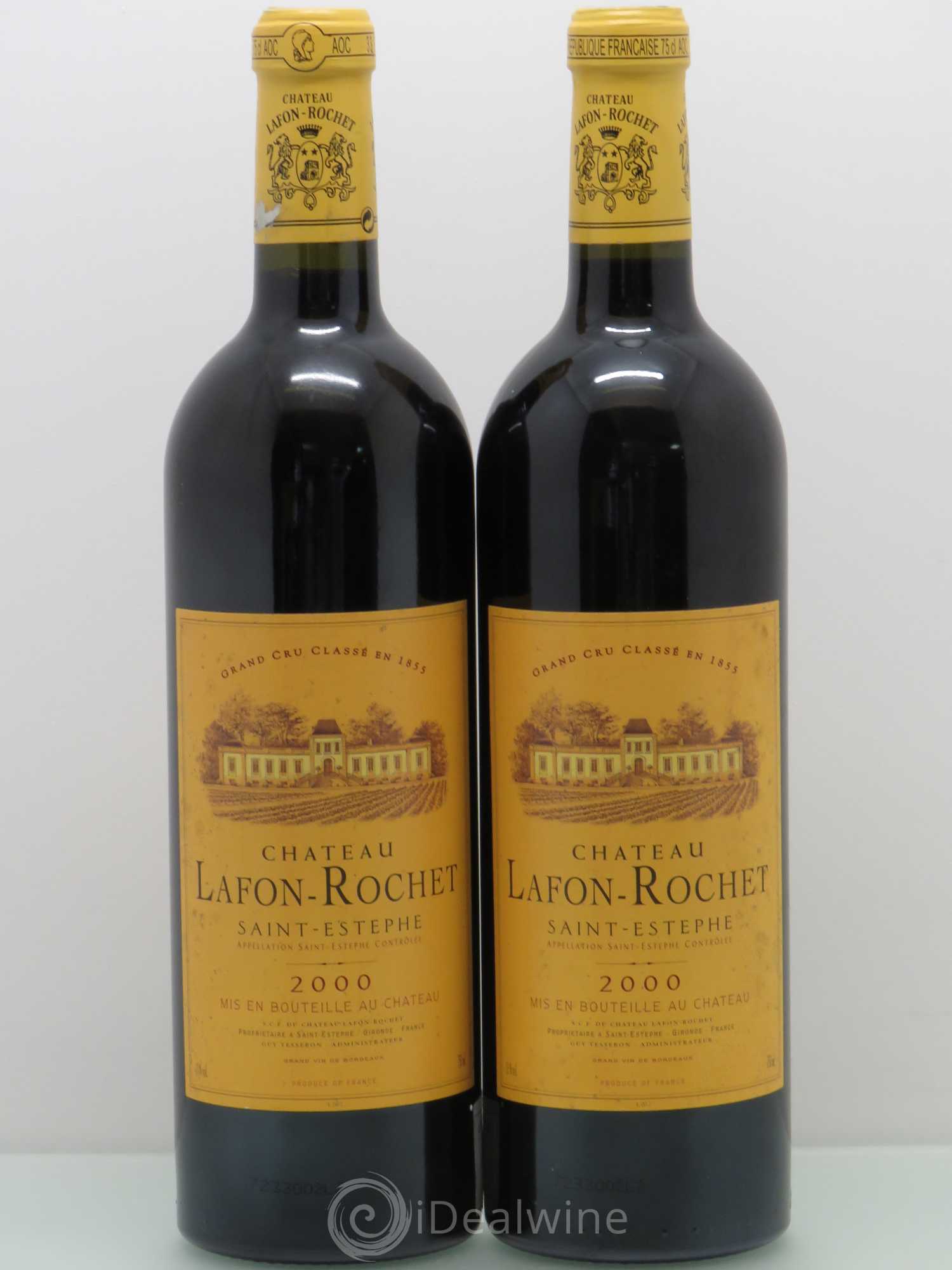 Château Lafon Rochet 4ème Grand Cru Classé 2000 - Lot de 2 bouteilles - 0