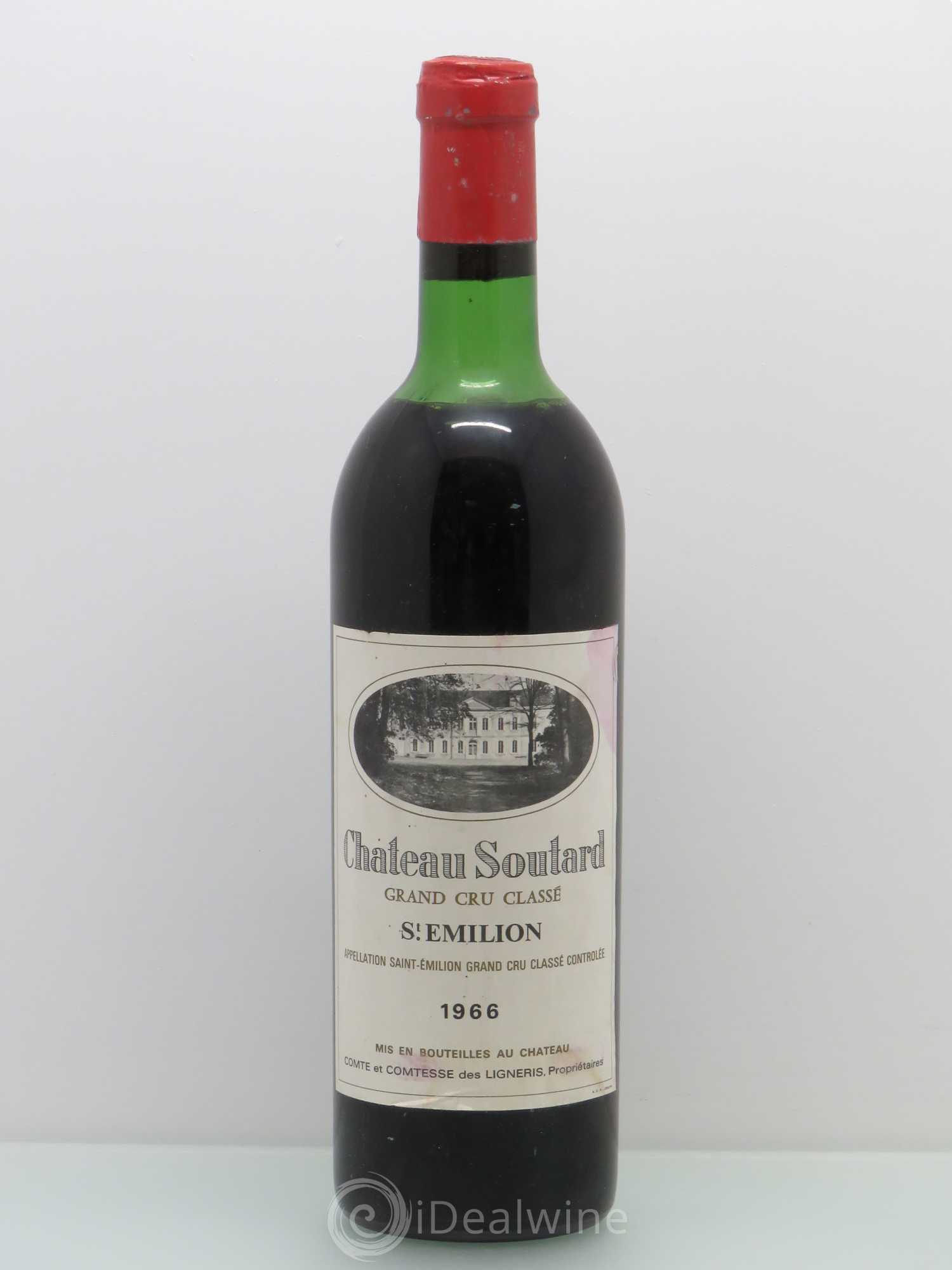 Château Soutard Grand Cru Classé 1966 - Lot de 1 bouteille - 0