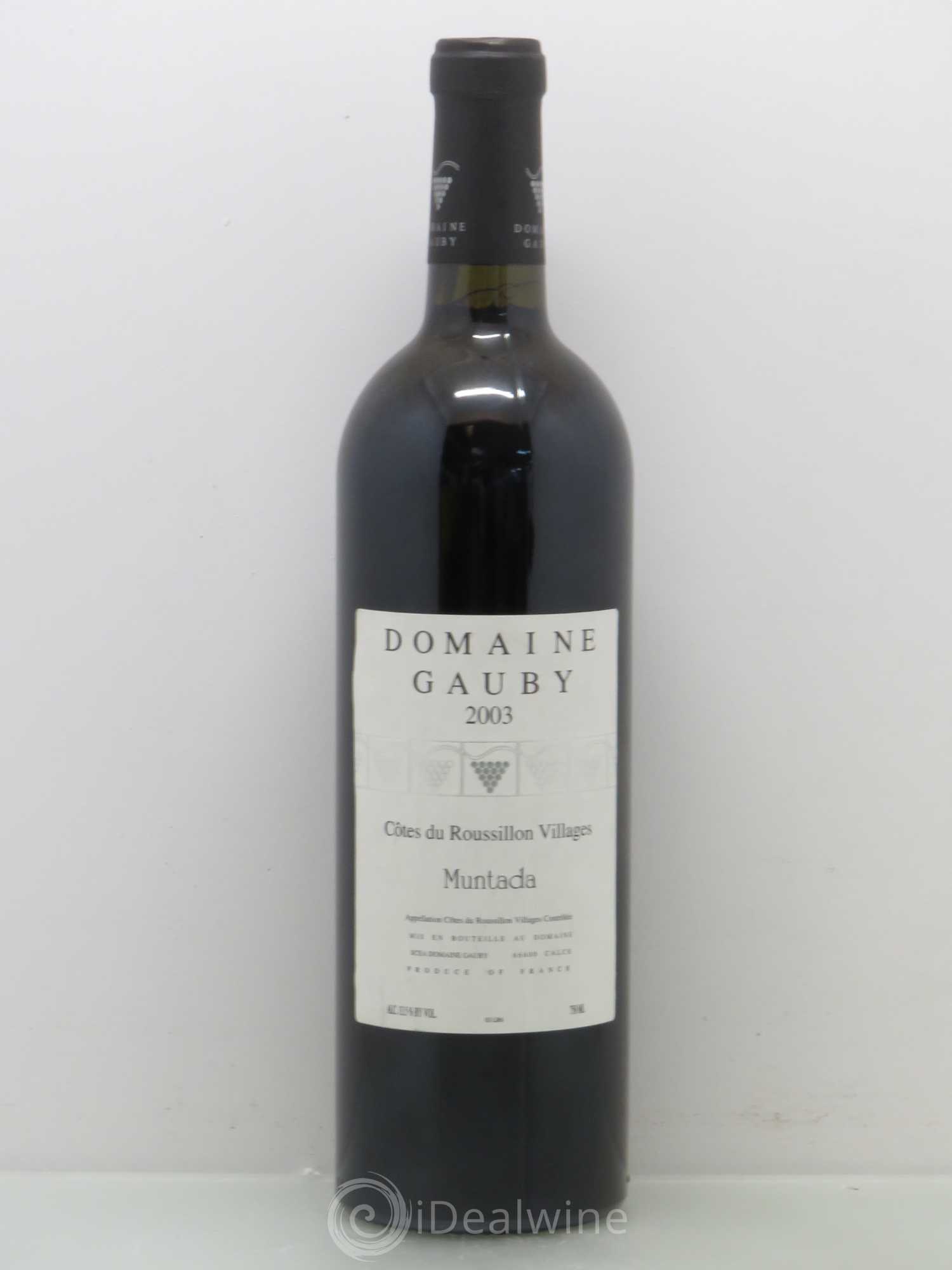 Côtes Catalanes (anciennement Côtes du Roussillon Villages) La Muntada Gauby (Domaine) 2003 - Lot de 1 bouteille - 0