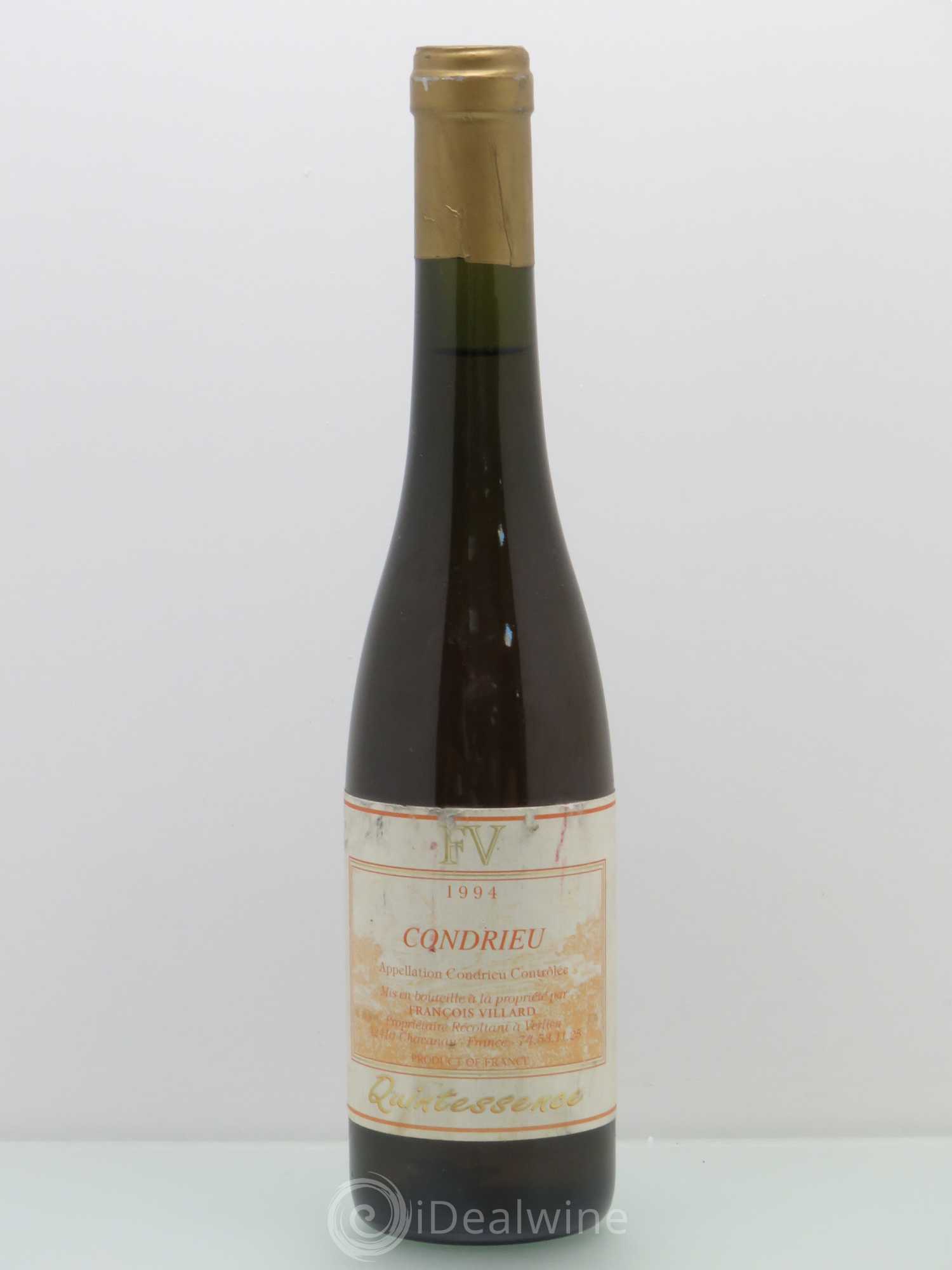 Condrieu Quintessence - Villard 1994 - Posten von 1 Demi-Flasche - 0