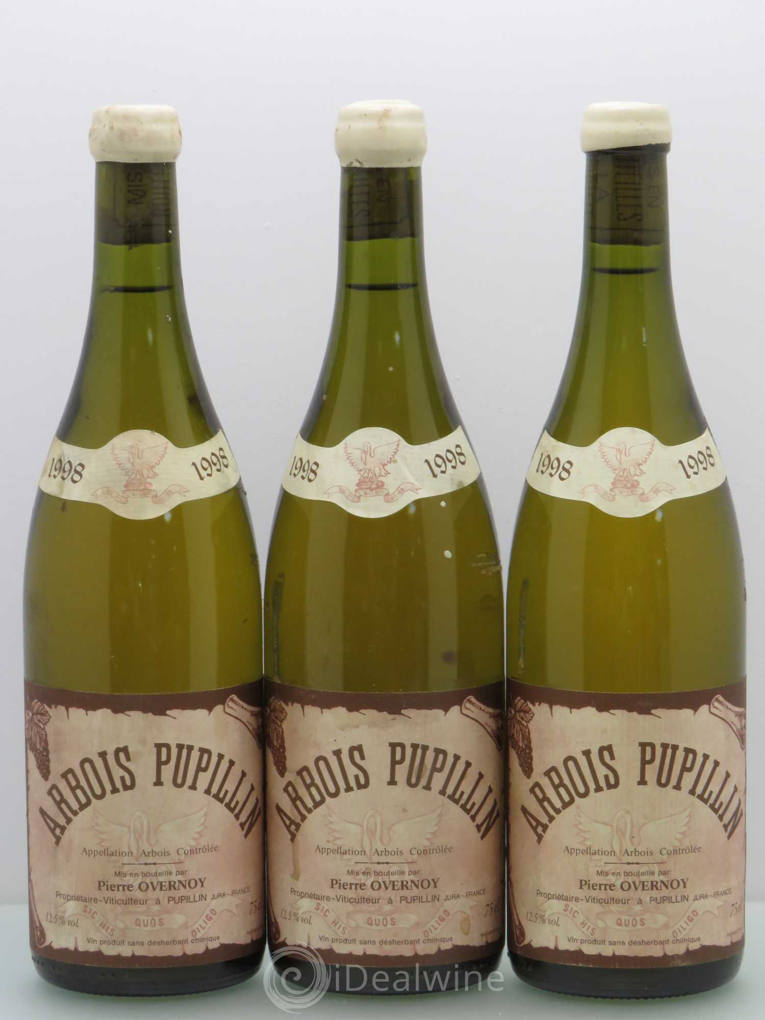 Arbois-Pupillin Savagnin (cire jaune) Overnoy-Houillon (Domaine) Chardonnay 1998 - Lot de 3 bouteilles - 0
