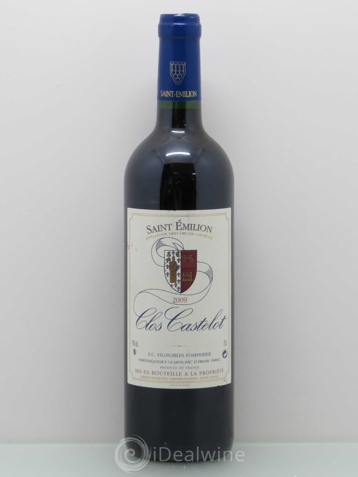 Saint-Émilion Clos Castelot 2009 - Lot de 1 bouteille - 0