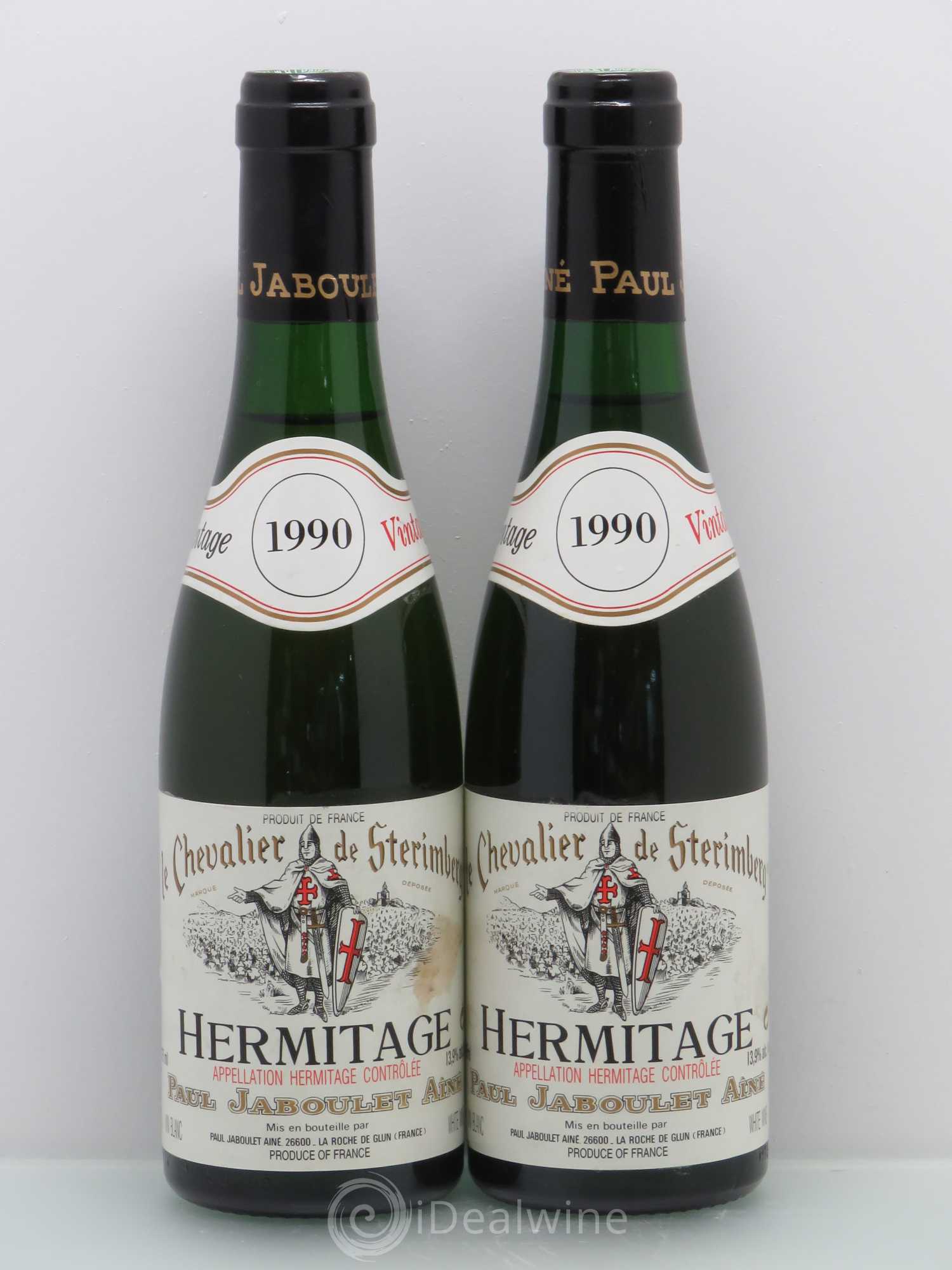 Hermitage Chevalier de Sterimberg Paul Jaboulet Ainé 1990 - Lot de 2 demi bouteilles - 0