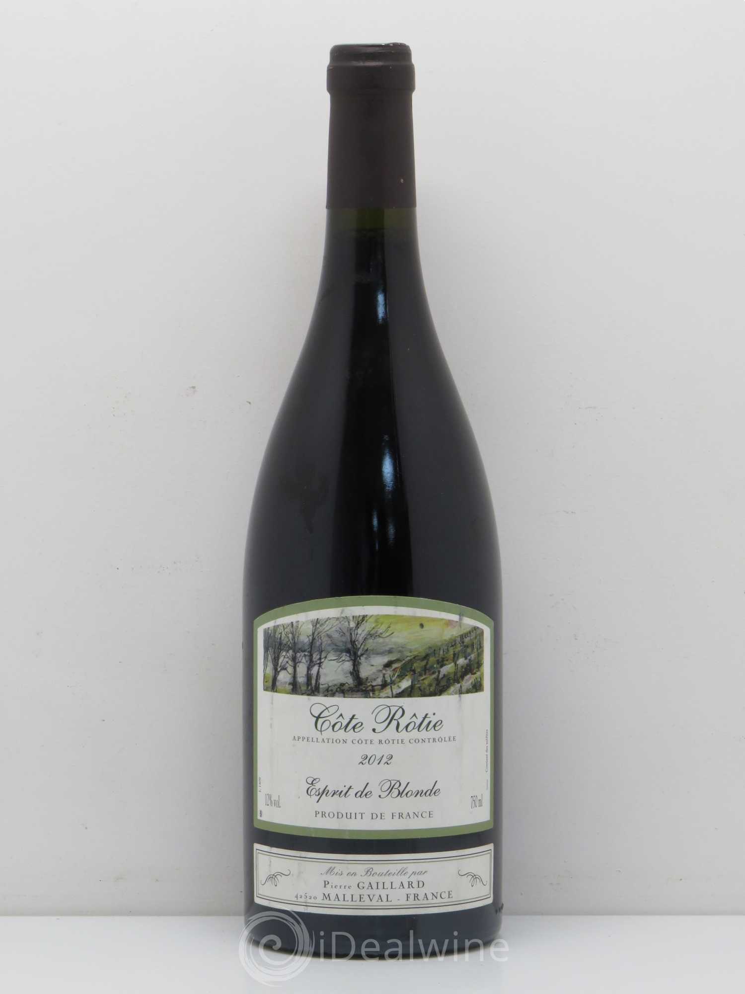 Côte-Rôtie Esprit De Blonde Pierre Gaillard 2012 - Posten von 1 Flasche - 0