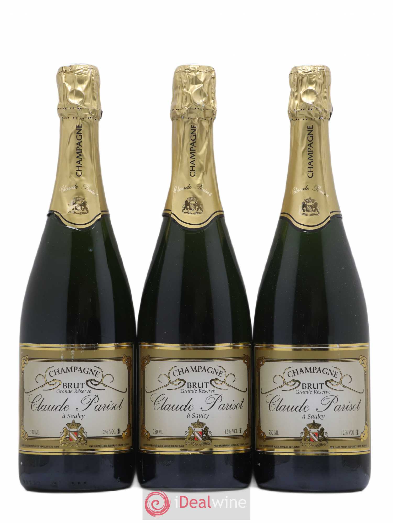 Champagne Brut Grande Réserve Claude Parisot - Lot de 3 bouteilles - 0
