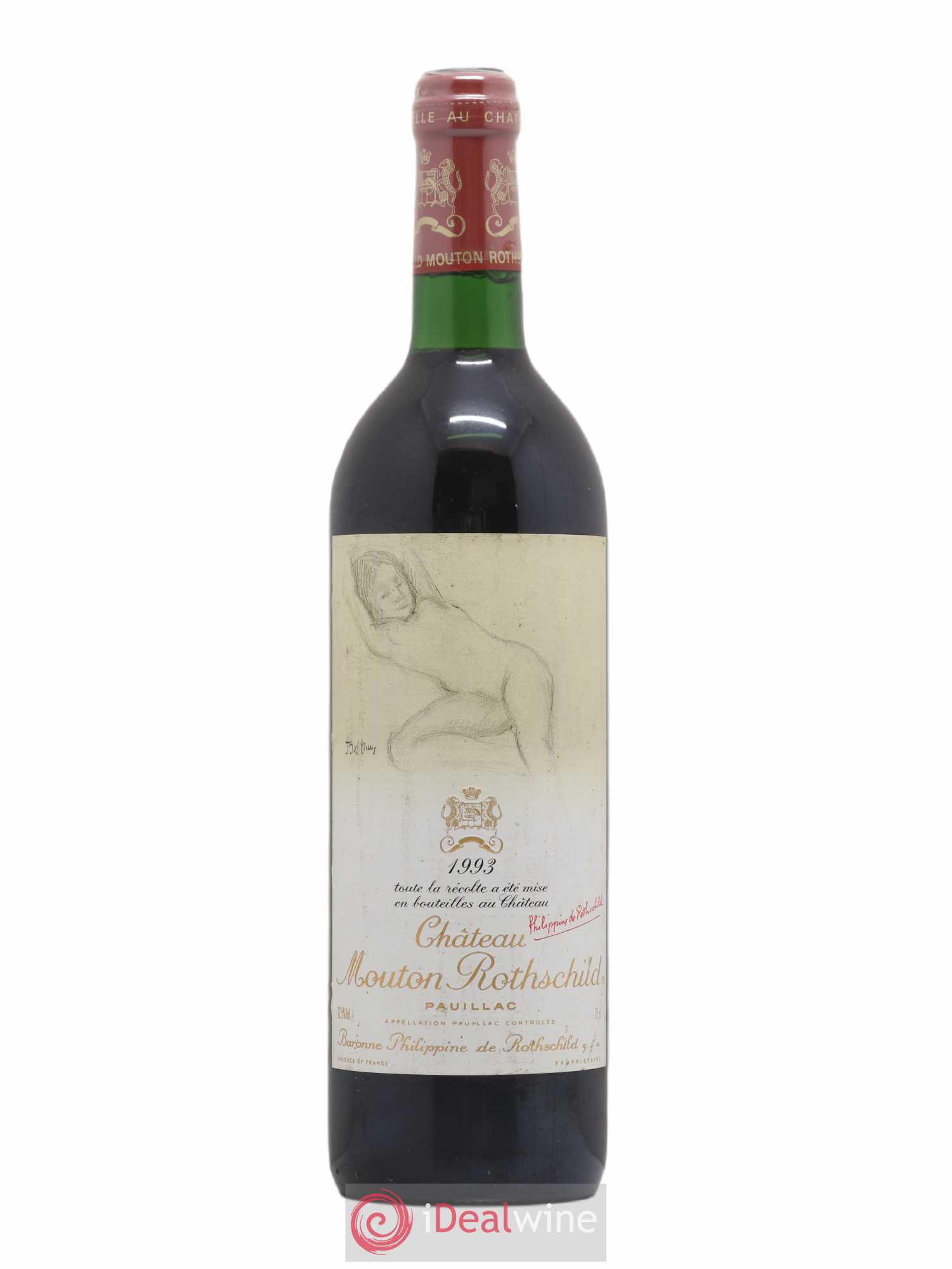 Château Mouton Rothschild 1er Grand Cru Classé 1993 - Lot de 1 bouteille - 0