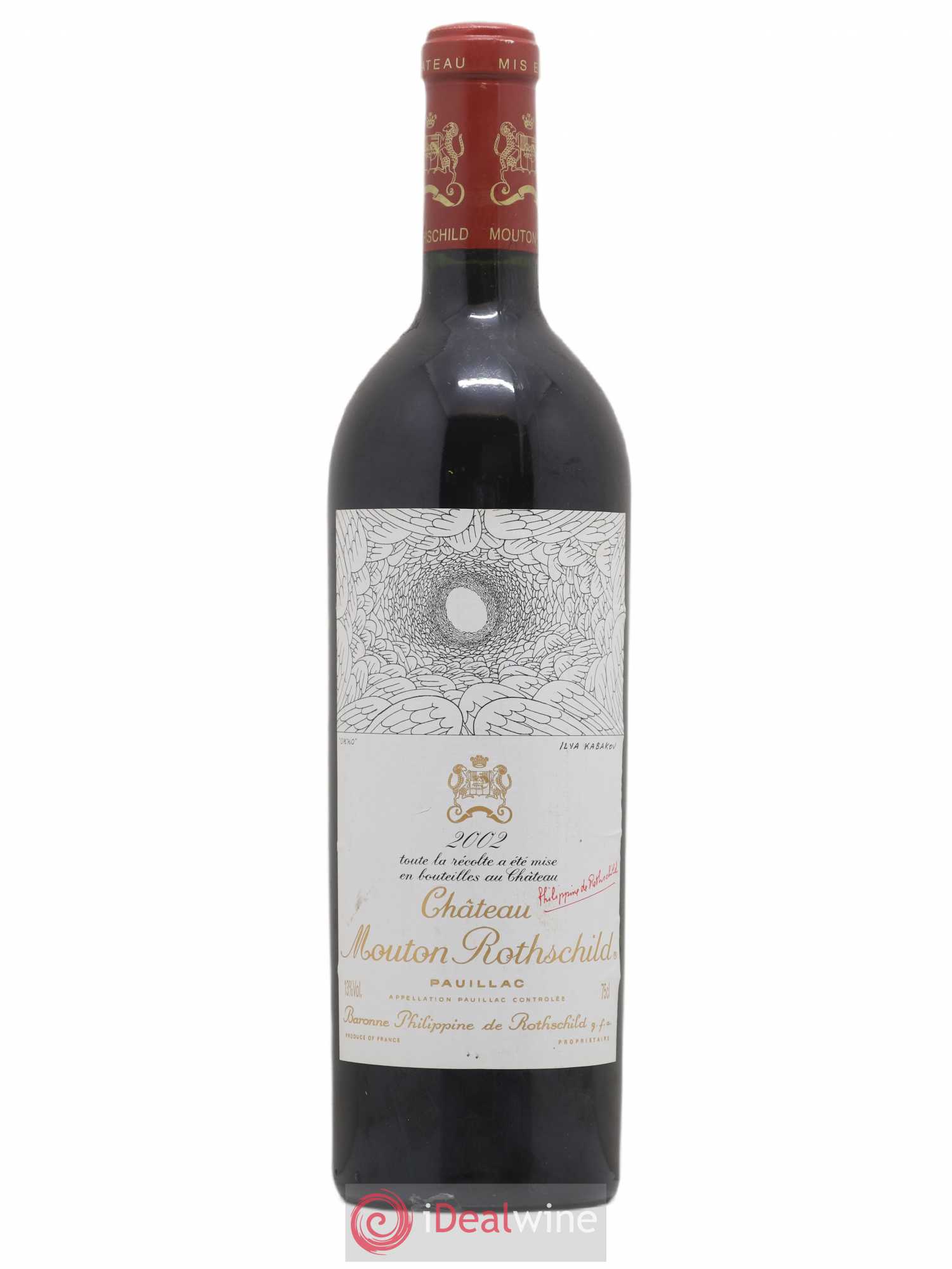 Château Mouton Rothschild 1er Grand Cru Classé 2002 - Lot de 1 bouteille - 0