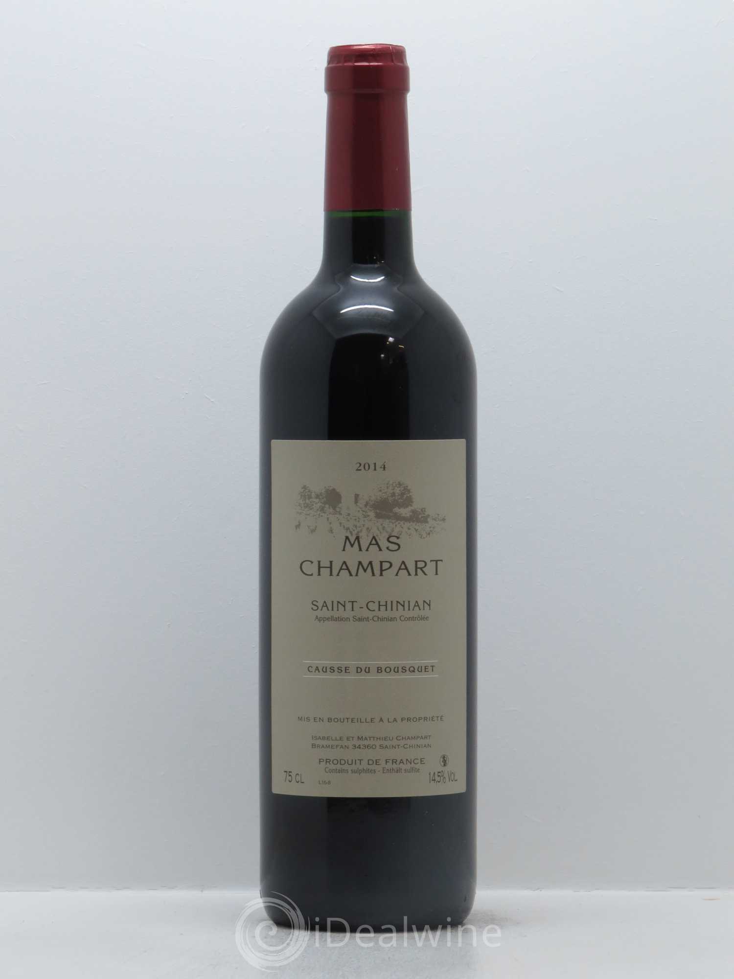 Saint-Chinian Mas Champart Causse du Bousquet Isabelle et Mathieu Champart 2014 - Lot de 1 bouteille - 0