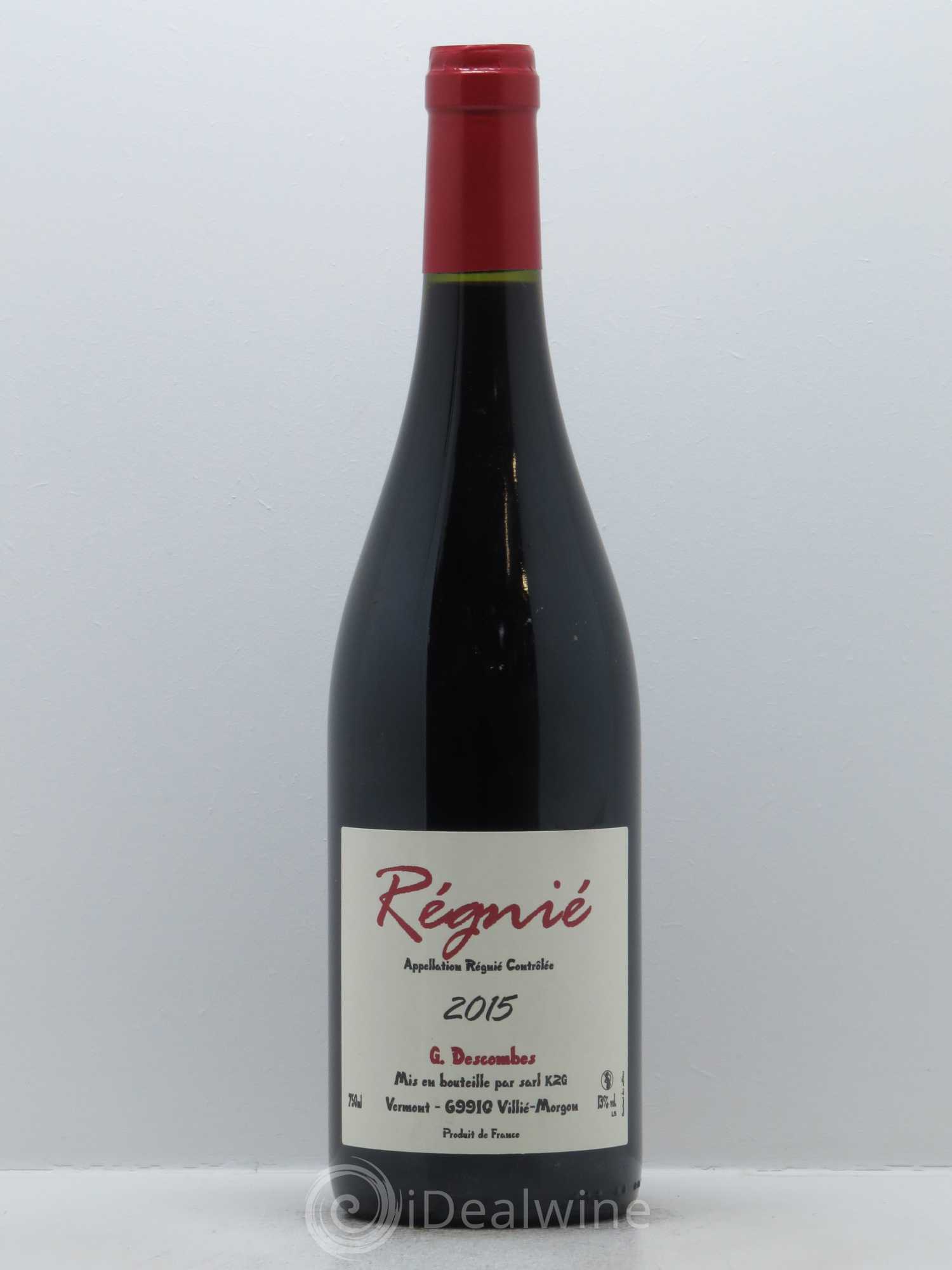 Régnié Georges Descombes (Domaine) 2015 - Lot de 1 bouteille - 0