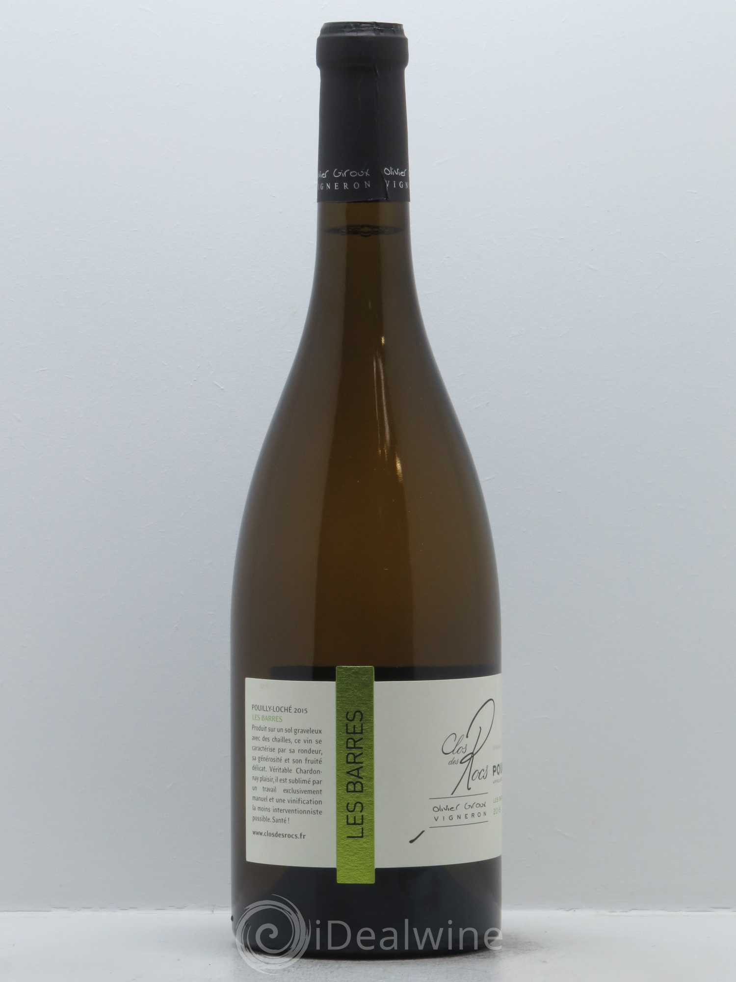 Pouilly-Loché Les Barres Le Clos des Rocs (Domaine) 2015 - Lot de 1 bouteille - 1